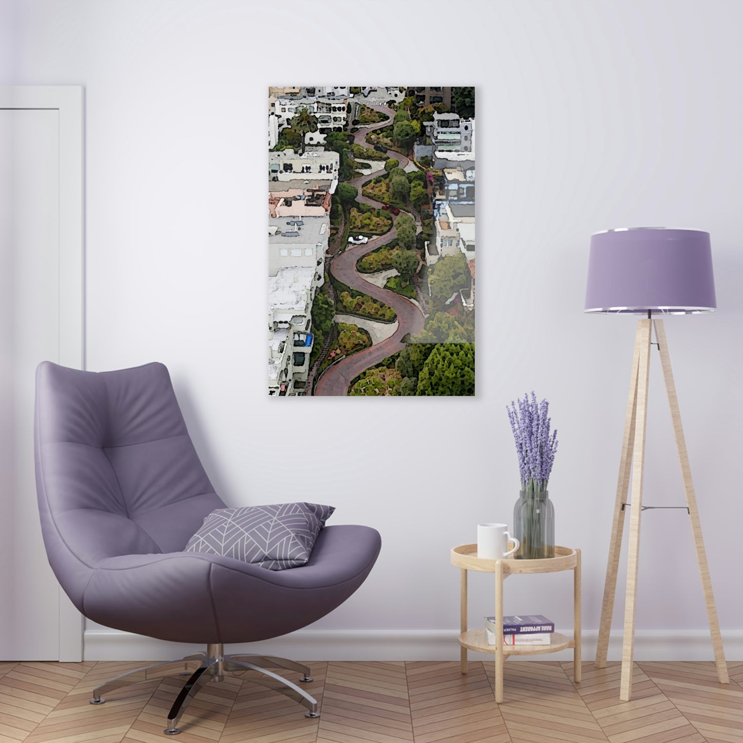 Acrylic Prints ... A Crazy Street ... 'Eight Winding Curve-Switchbacks' ... "Lombard Street, San Francisco, CA' ... Family Archives: 1970's ... Original Works ...