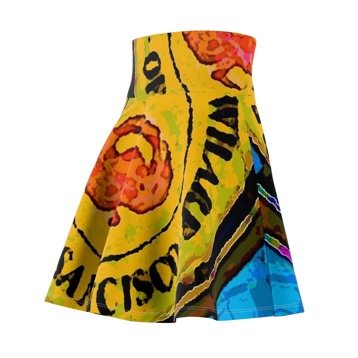 Women's Skater Skirt ... "No.9 Fishermen's Grotto - Fishermen's Wharf, SF, California" ... Family Archives: 1970's ... Original Works ...