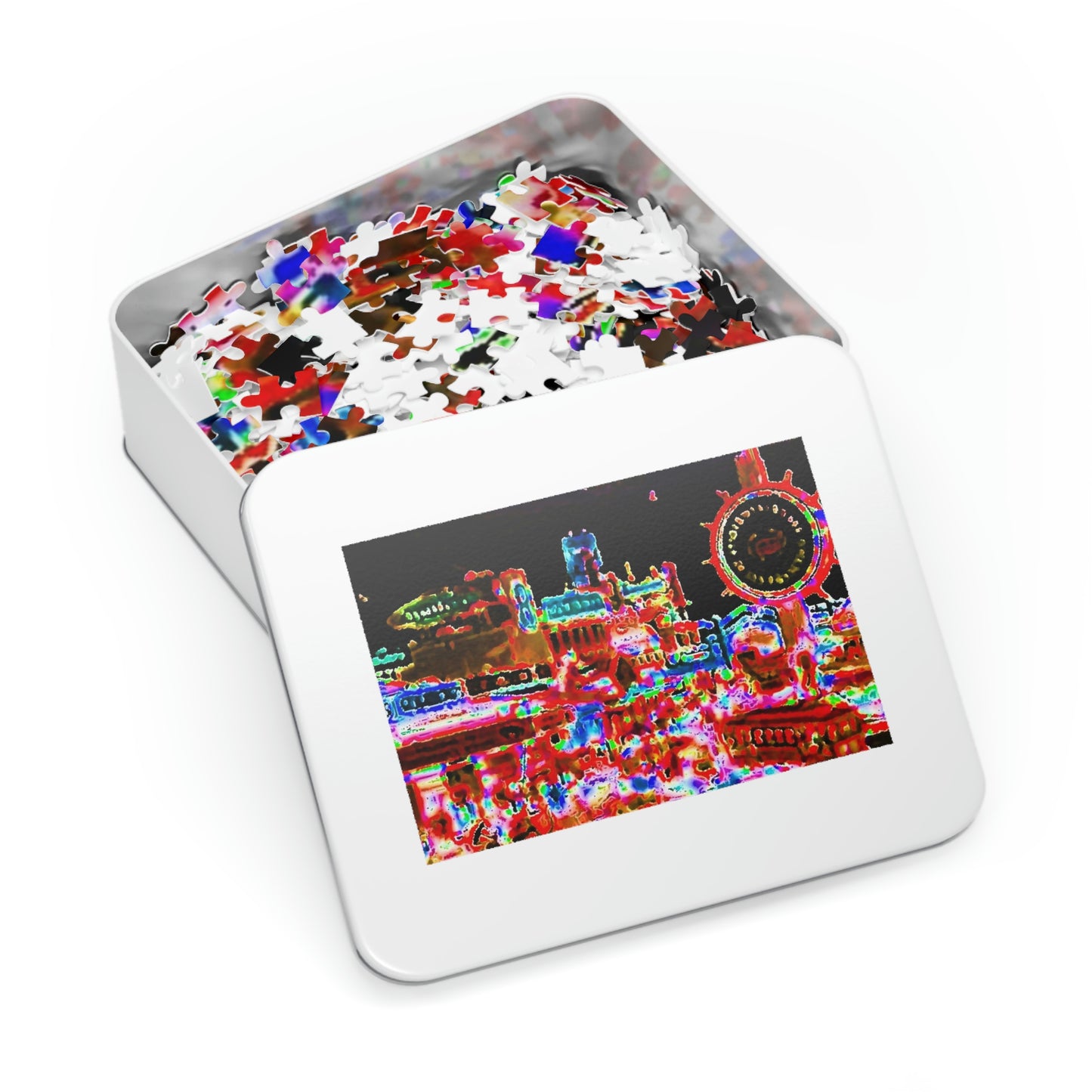 Jigsaw Puzzle (30, 110, 252, 500,1000-Piece) ... "No.9 Fishermen's Grotto - Fishermen's Wharf, SF, California" ... Family Archives: 1970's ... Original Works ...