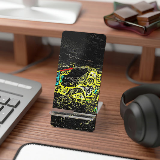 Mobile Display Stand for Smartphones ... "Snow Vehicle In Snow Storm At-Rest" ... Circa 12Mar23 ... Central Idaho ... 18-Hours Rendering Time: Original Works ...