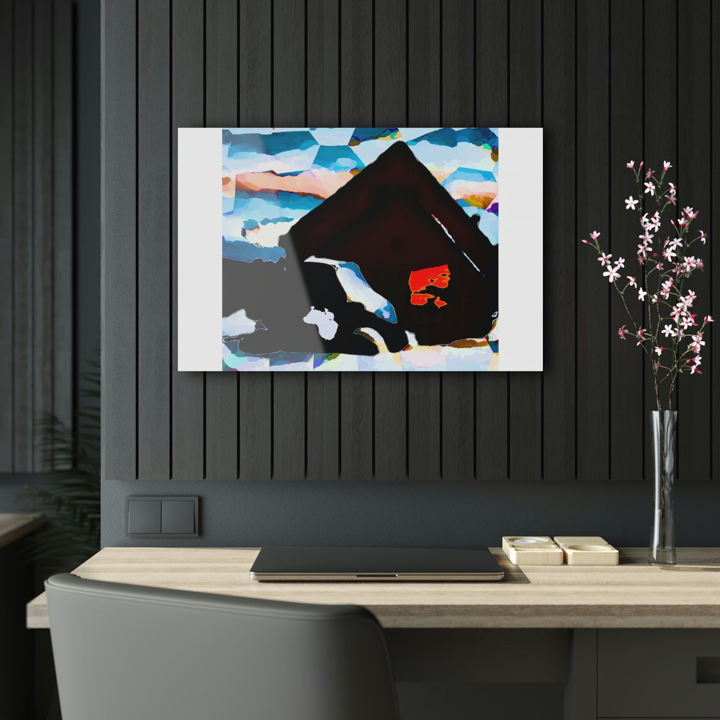 Acrylic Prints ... After An Intense Snow Storm ... 'Digging Out' ... A Vehicle & Cabin "In The Mountains" ... March 2023 ... Original Works ...
