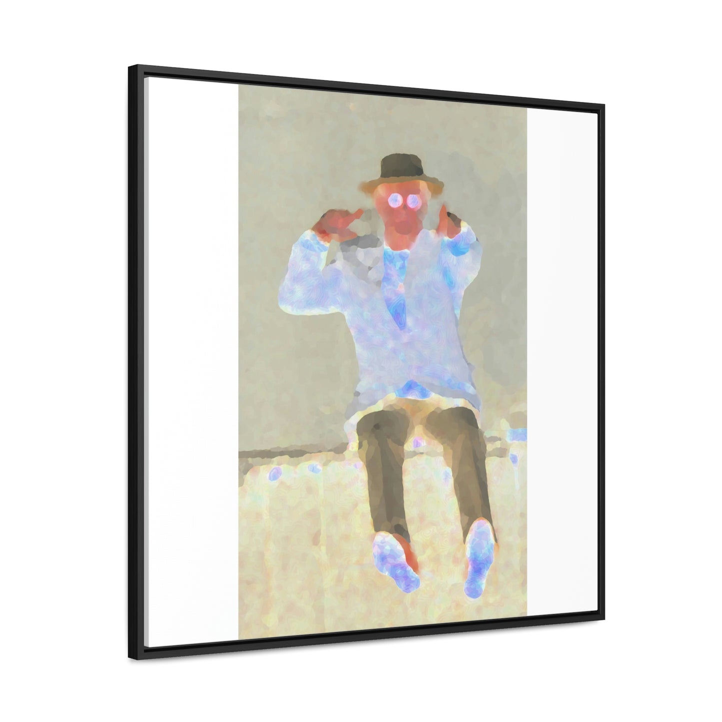 Gallery Canvas Wraps, Square Frame ... "Here's To You Friends & Associates" ... Geting-Er-Done ... Idaho / Washington Border (Lewiston, ID - Clarkston, WA) ... Original Works: Rendering Time: 8 Hours ...