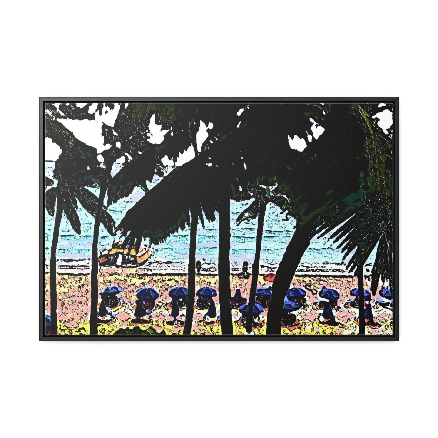 Gallery Canvas Wraps, Horizontal Frame ... "A Beautiful Beach Amongst The Palms" ... The Outrigger Waikiki, Honolulu, Oahu ... Original Works ...