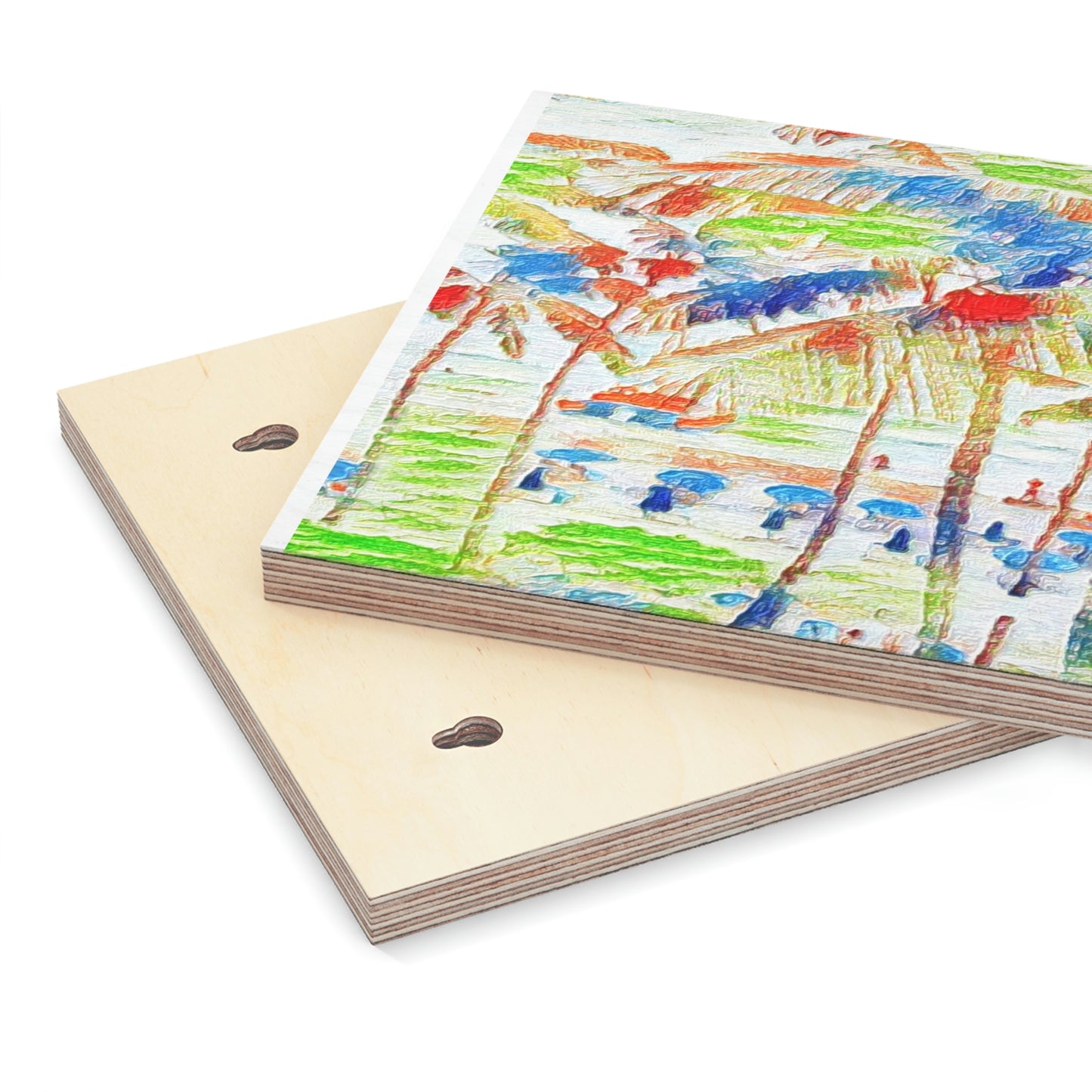 Wood Canvas ... "The Royal Hawai'ian: Waikiki Beach_Beach" ... Honolulu, HI ... Ocotber 2014 (Halloween) ... Original Works ...