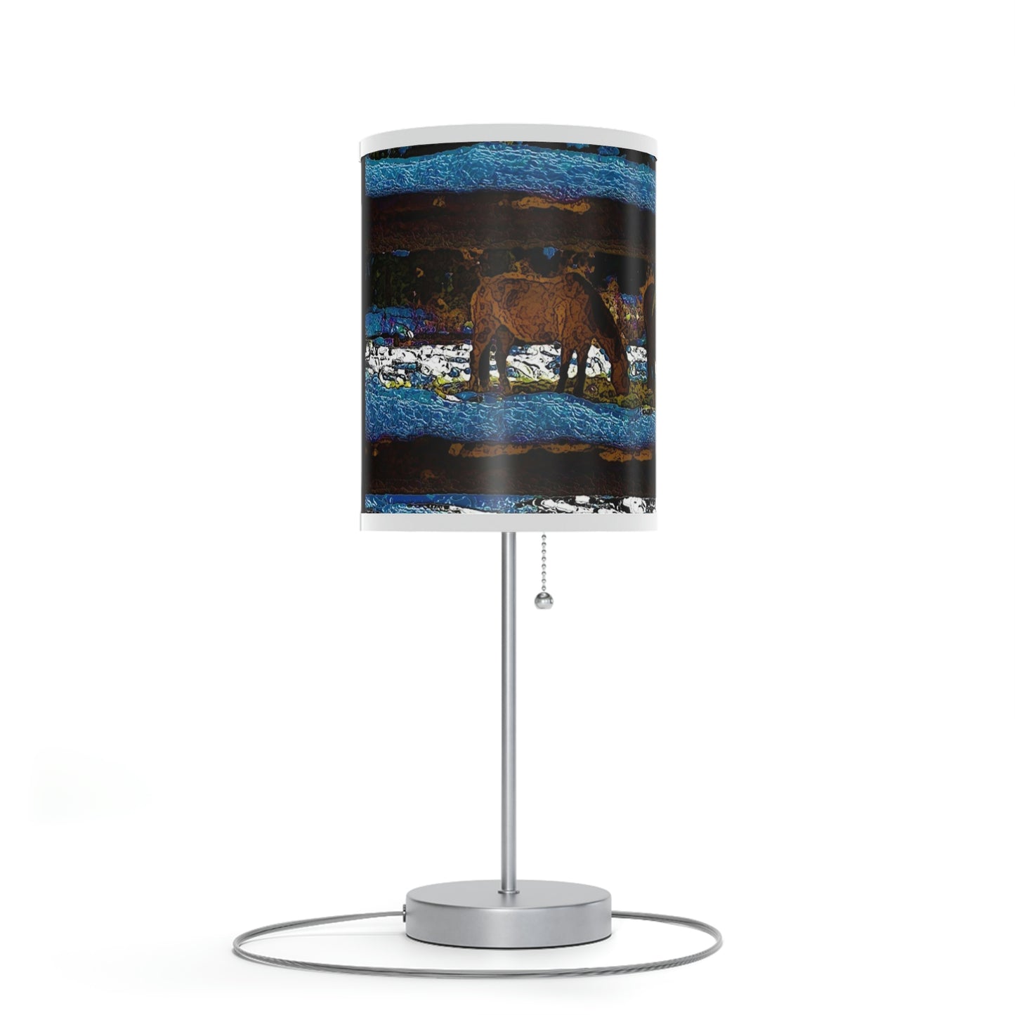 Lamp on a Stand, US|CA plug ... Corraled Horses In Winter ... Central Idaho, 5,600 Ft. Elevation