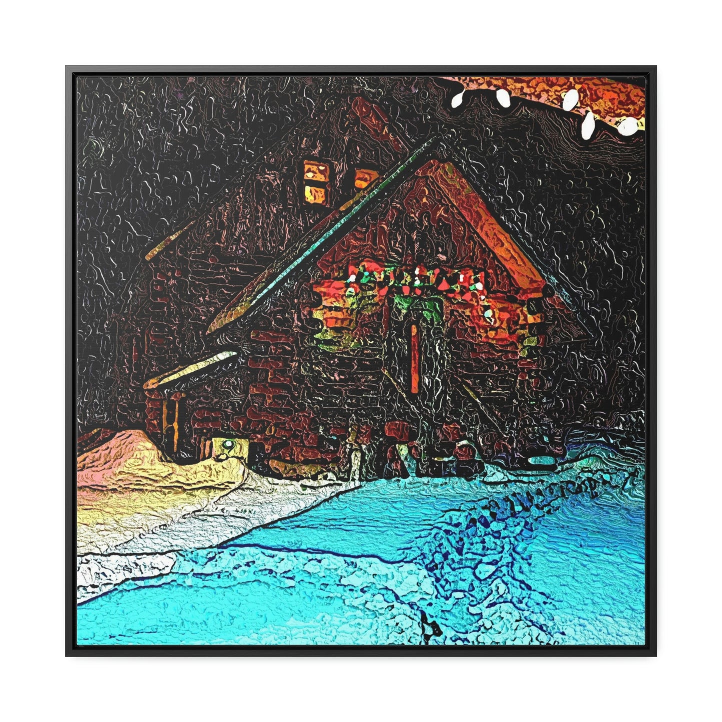 Gallery Canvas Wraps, Square Frame ... A Very Snowy November 2022 ... 'Mountains Of Central Idaho' ... Rhett Creek & Beyond ... Original Works: 10 Hours Rendering Time ...