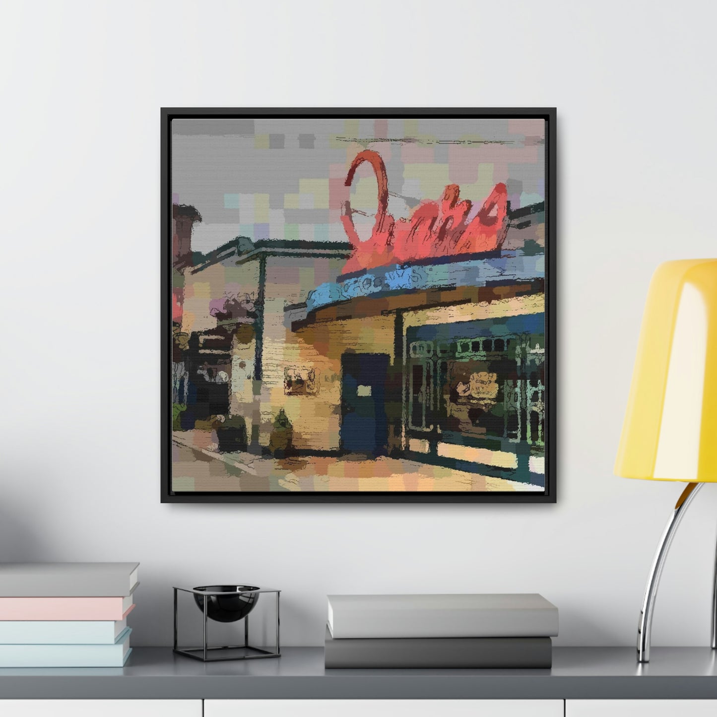 Gallery Canvas Wraps, Square Frame ...  In-A-Hurry & Stressed? ... Remember: Keep "Clam" ... Clam_Happy ...  'Ivars: Seattle Waterfront' ... Personal Archives ... Original Works ...