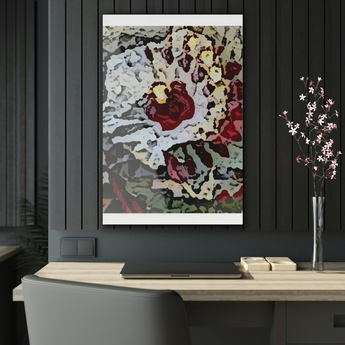 Acrylic Prints ... "A Friendly Flower" ... Pointsettia 'Pointing' ... Original Works ... (Supplied Photograph) ...