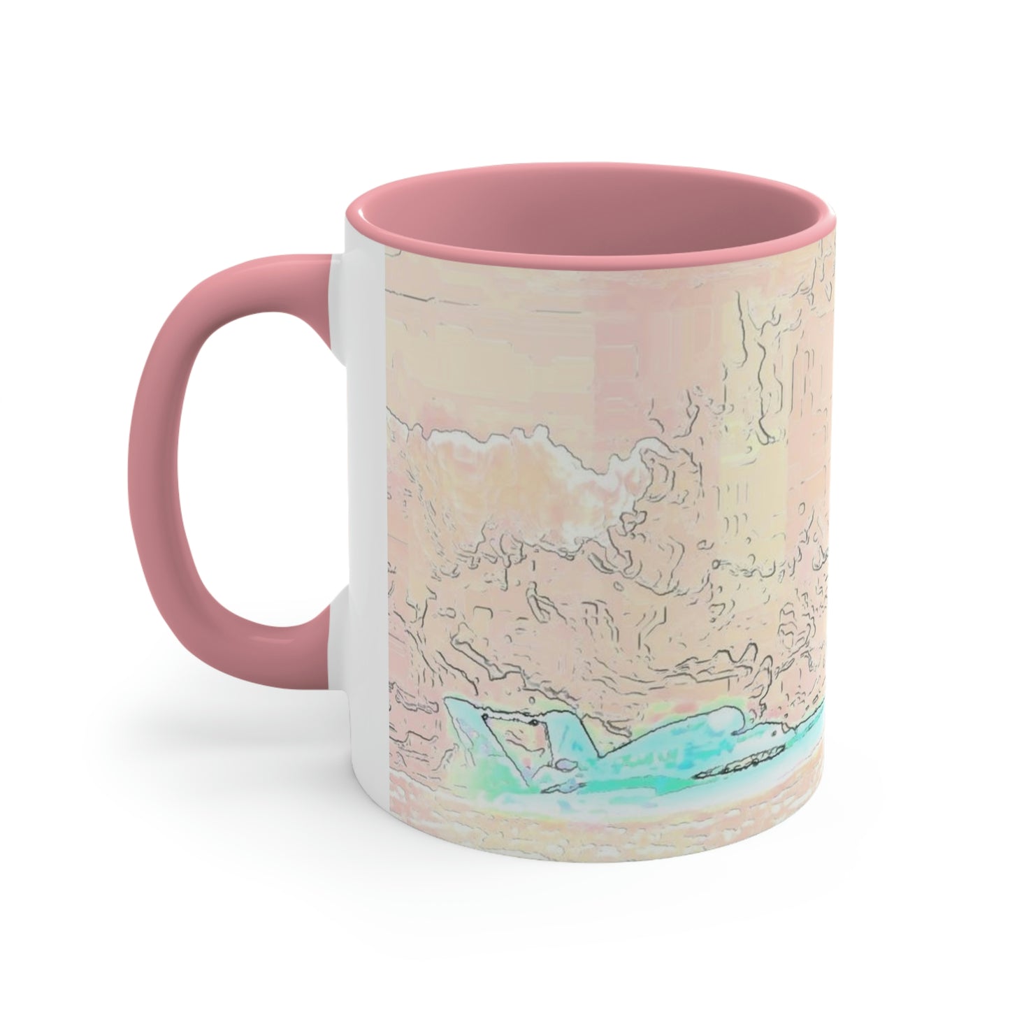Accent Coffee Mug, 11oz ... Seattle Columbia Cup On Lake Washington ... "Dave Wilcox Heads For The Win" ... Associate Gift-Photo ... Original Works ...