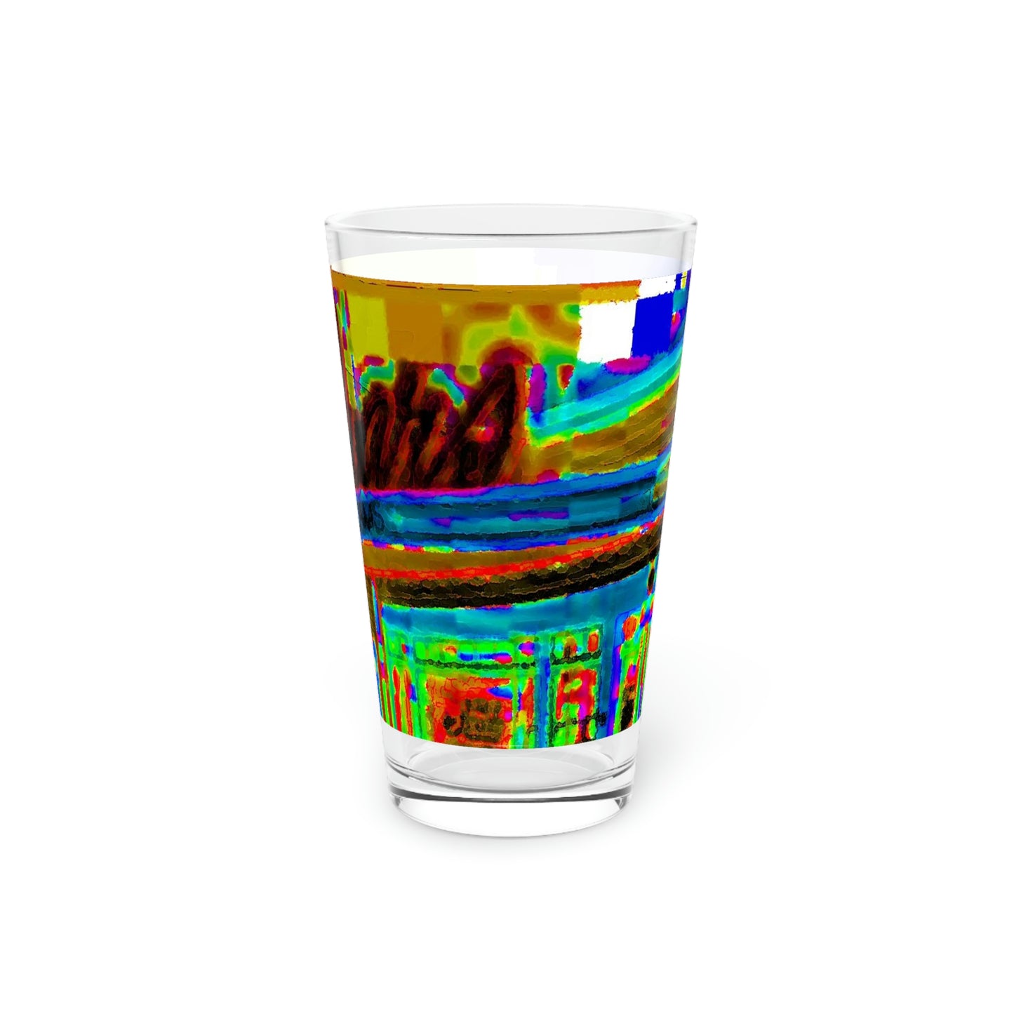 Pint Glass, 16oz ...  In-A-Hurry & Stressed? ... Remember: Keep "Clam" ... Clam_Happy ...  'Ivars: Seattle Waterfront' ... Personal Archives ... Original Works ...