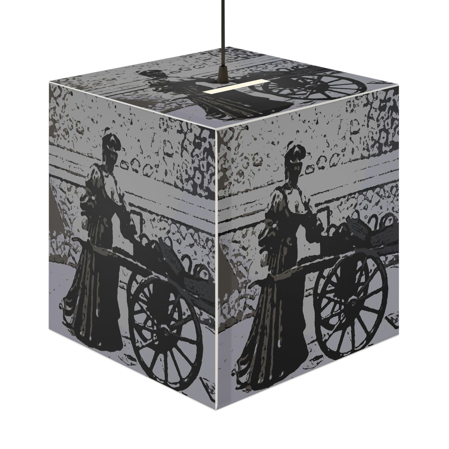 Light Cube Lamp ... Dublin's "Molly Malone Along Grafton Street" ... Cryin' Cockels & Muscles Alive-Alive-Oh ... Circa 2003 ... Original Works ...
