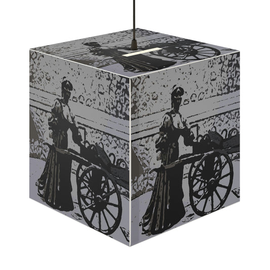 Light Cube Lamp ... Dublin's "Molly Malone Along Grafton Street" ... Cryin' Cockels & Muscles Alive-Alive-Oh ... Circa 2003 ... Original Works ...