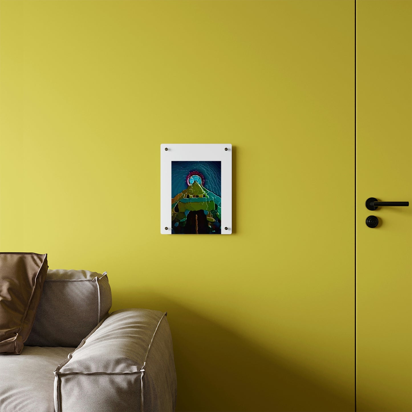 Acrylic Wall Art Panels ... "Seattle's World Fair" ... Below Space Needle 'Looking Up' ... On A Very Rainy Morning (Father's Family Photo). ... Original ...