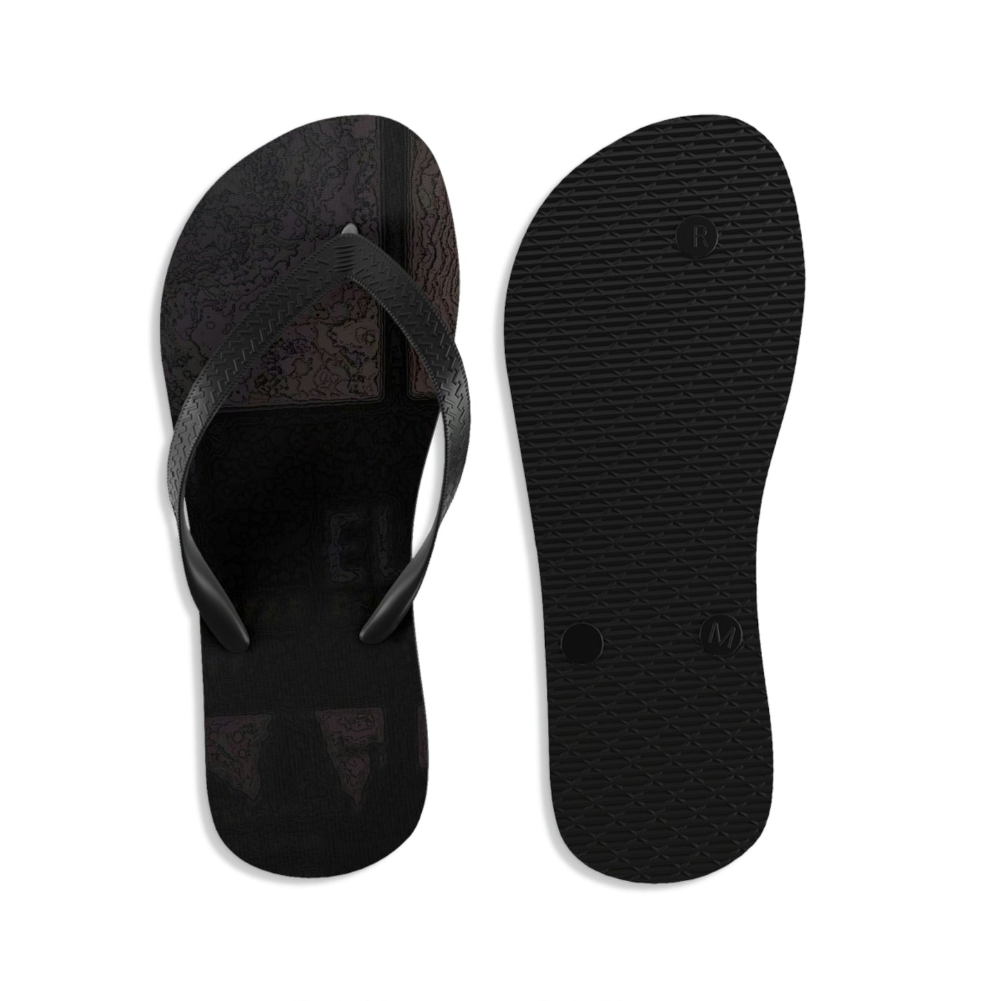 Unisex Flip-Flops ... Car Approaches From The Stern ... Moon Ascendary From The Bow ... "Two Friendly Travellers On A Cold Night Near Elk City" ... C