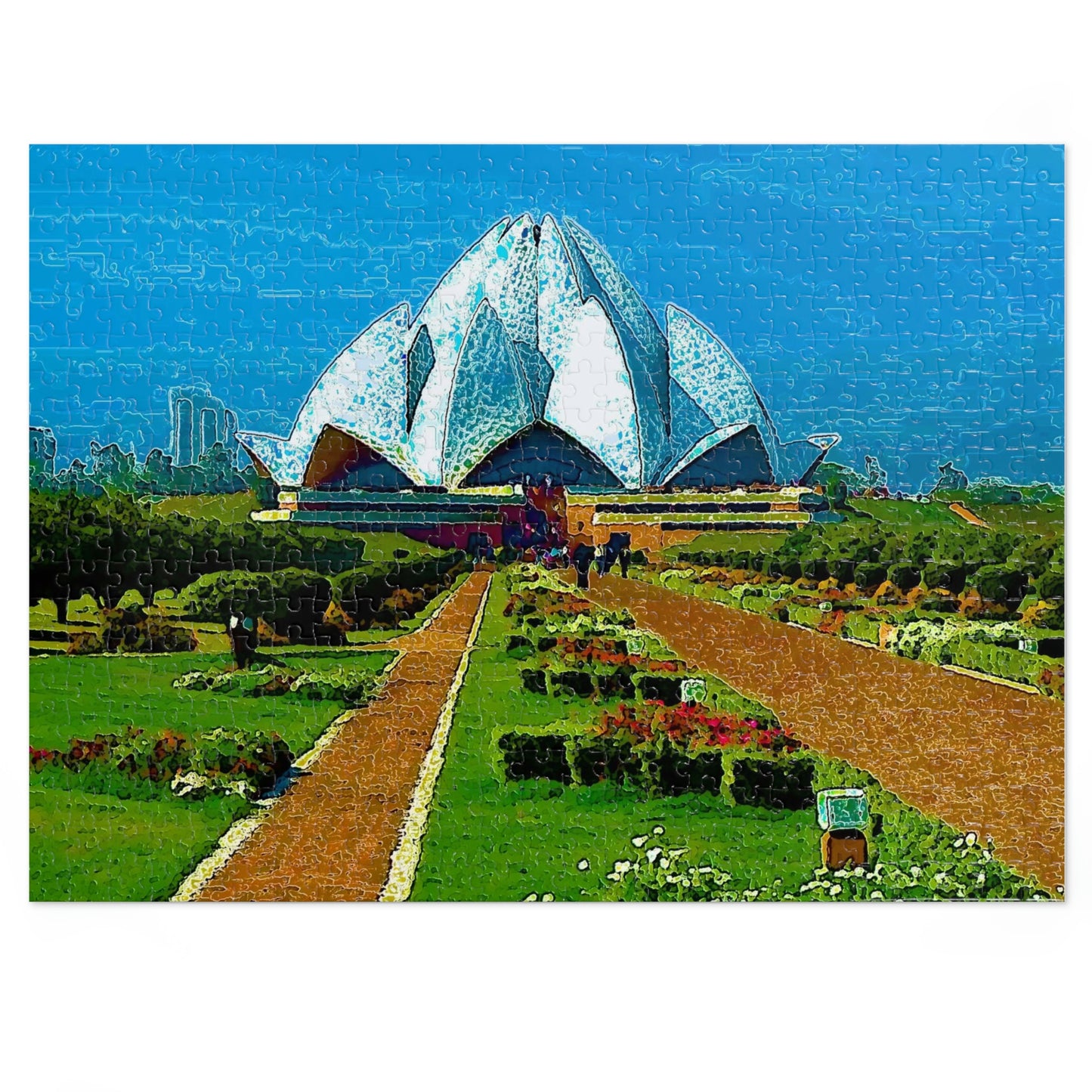 Jigsaw Puzzle (30, 110, 252, 500,1000-Piece) ... 'Bahai'i House-Of-Worship' ... "Lotus Temple: Delhi, India, 2008" ... Original Works ...