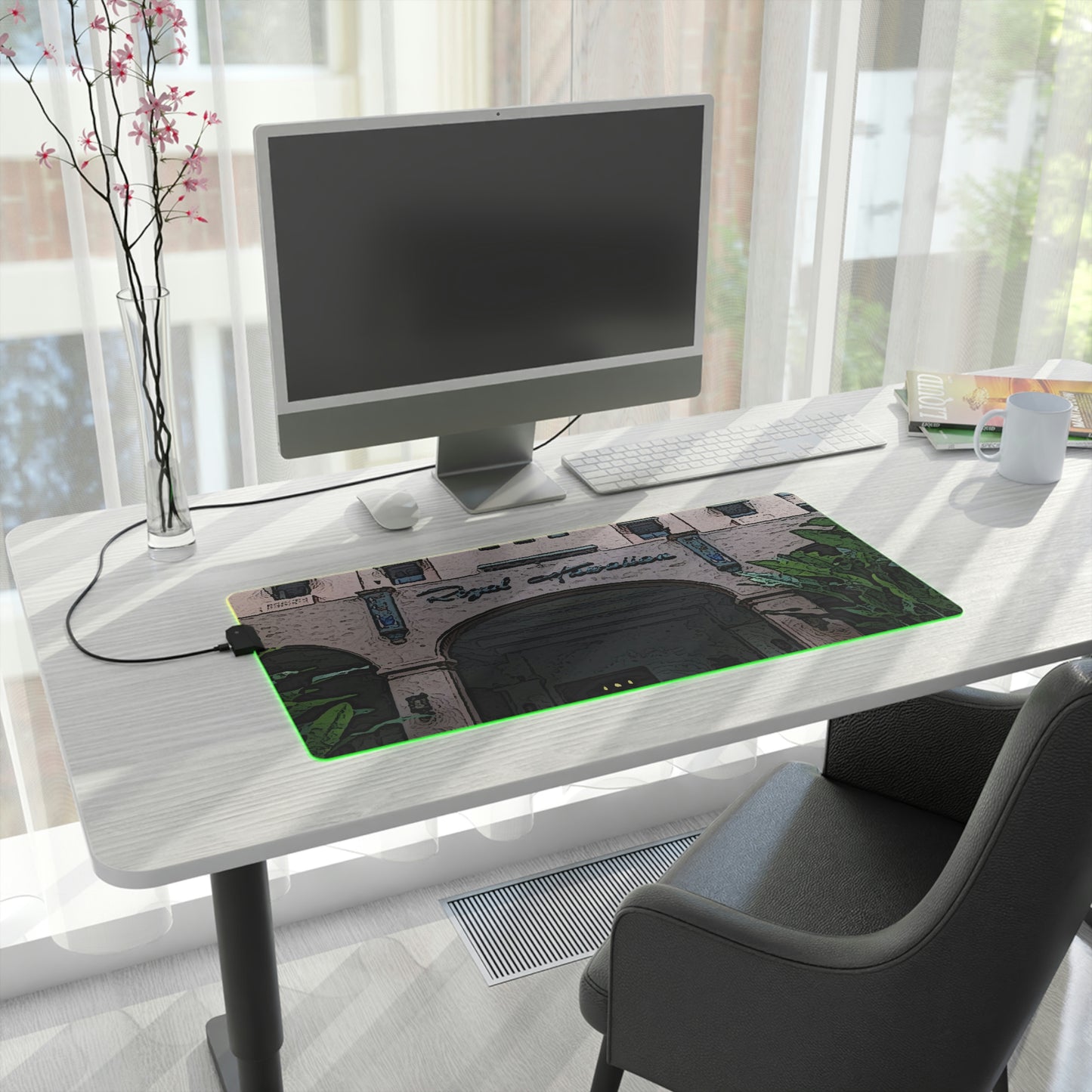 LED Gaming Mouse Pad ... "La Grande Entree" At: 'The Pink Palace' ... The Royal Hawai'ian ... Honolulu, HI ... '27Oct2014' ... Original Works ...