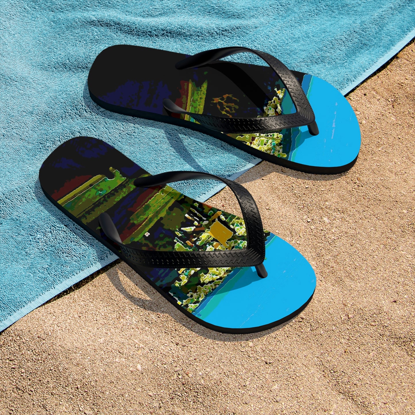 Unisex Flip-Flops ... "Lombard Street San Francisco, CA, USA" ... Family Archives 1970's ... Original Works ...