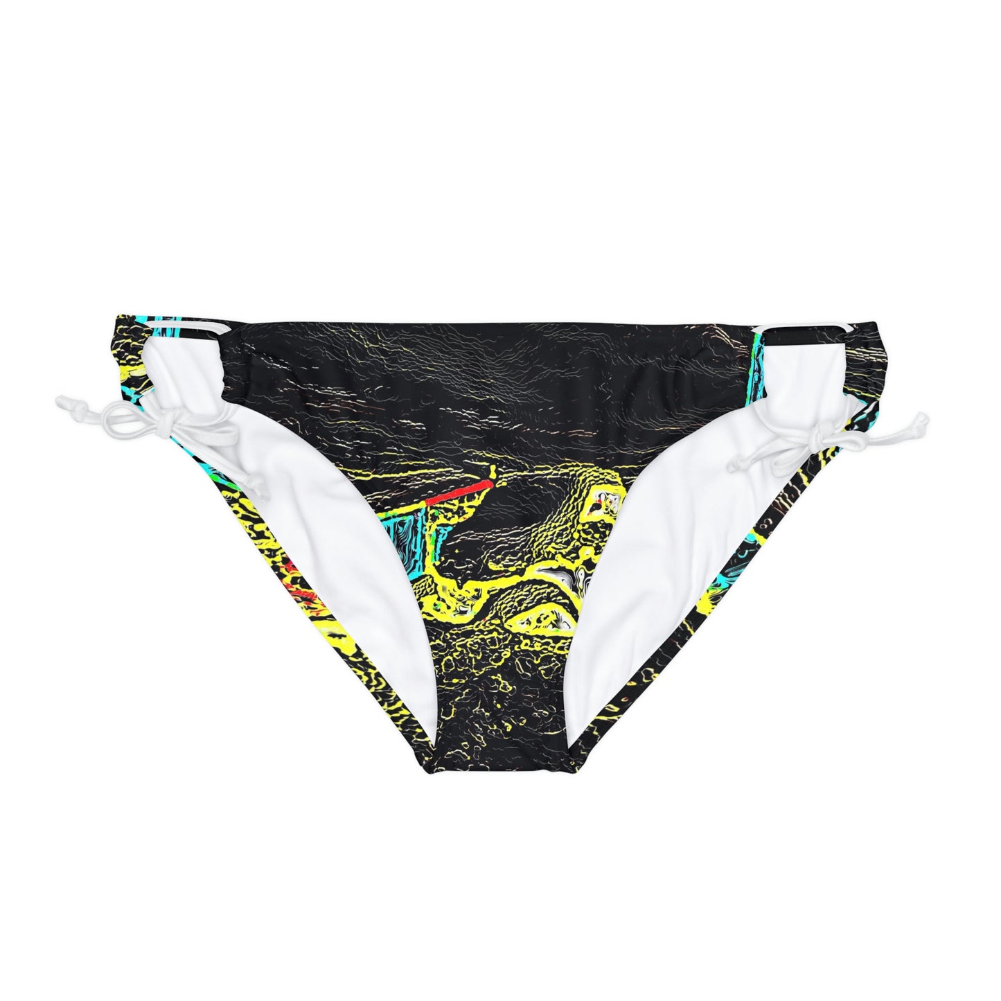 Loop Tie Side Bikini Bottom (AOP) ... "Snow Vehicle In Snow Storm At-Rest" ... Circa 12Mar23 ... Central Idaho ... 18-Hours Rendering Time: Original Works ...