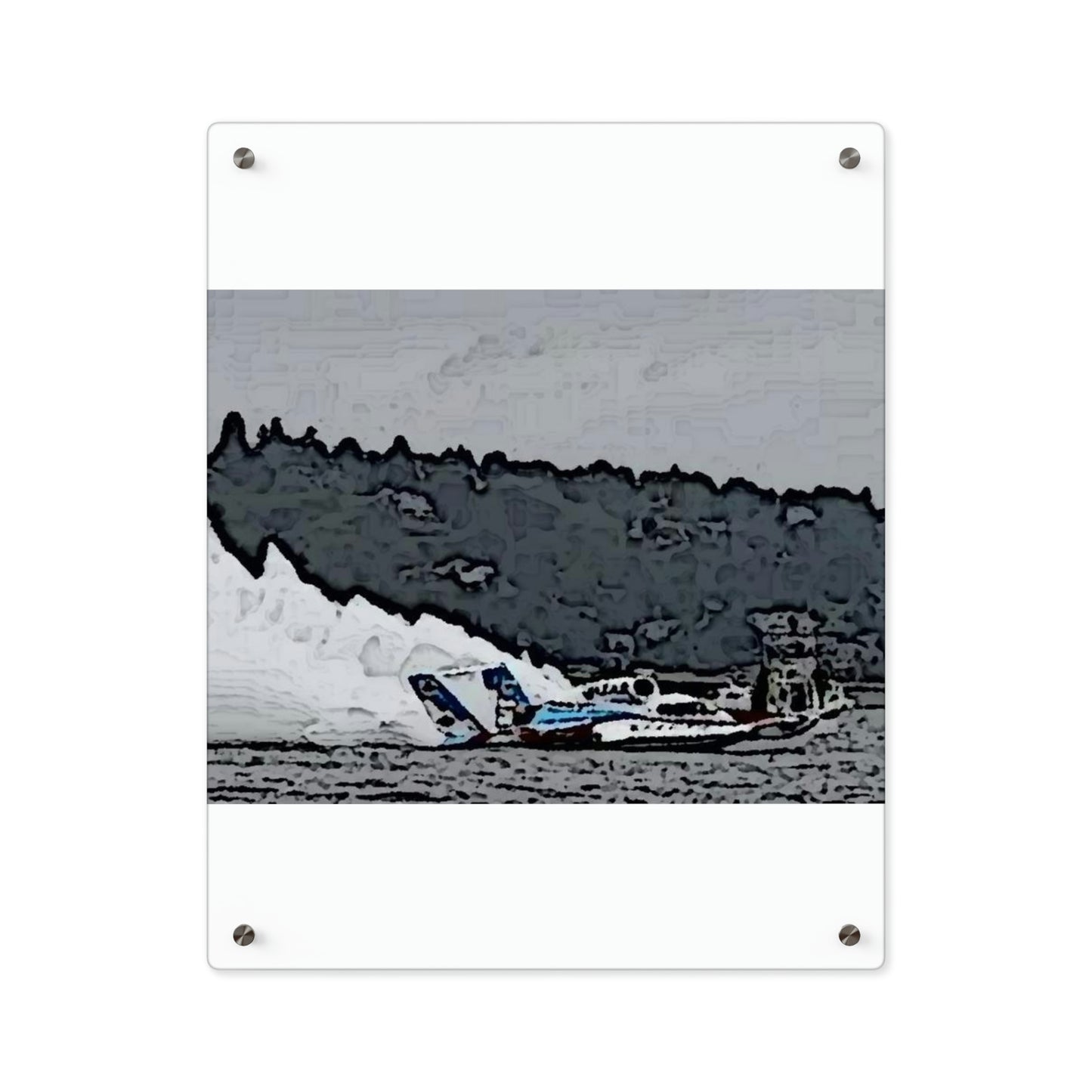 Acrylic Wall Art Panels ... Seattle Columbia Cup On Lake Washington ... "Dave Wilcox Heads For The Win" ... Associate Gift-Photo ... Original Works ...