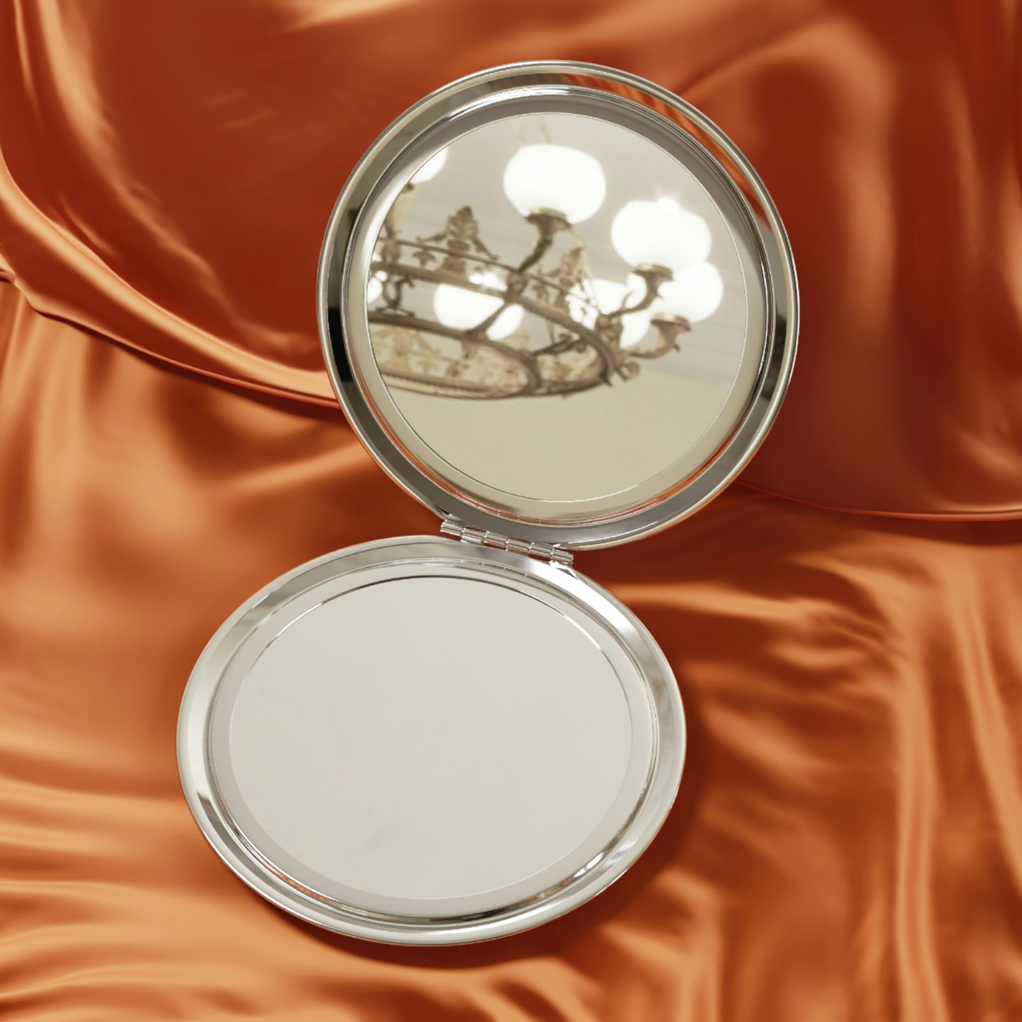 Compact Travel Mirror ... "A Beautiful Beach Amongst The Palms" ... The Outrigger Waikiki, Honolulu, Oahu ... Original Works ...