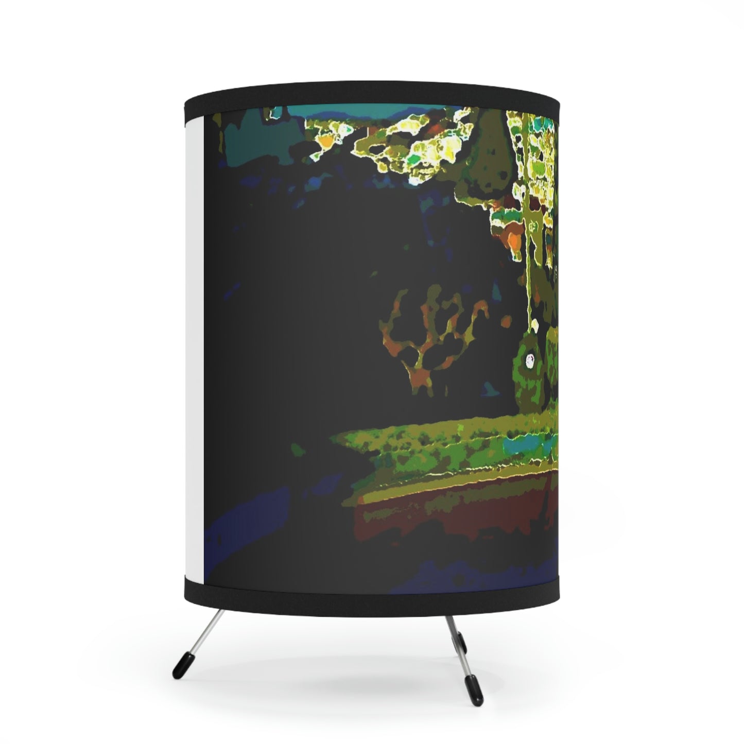Tripod Lamp with High-Res Printed Shade, US\CA plug ... "Lombard Street San Francisco, CA, USA" ... Family Archives 1970's ... Original Works ...