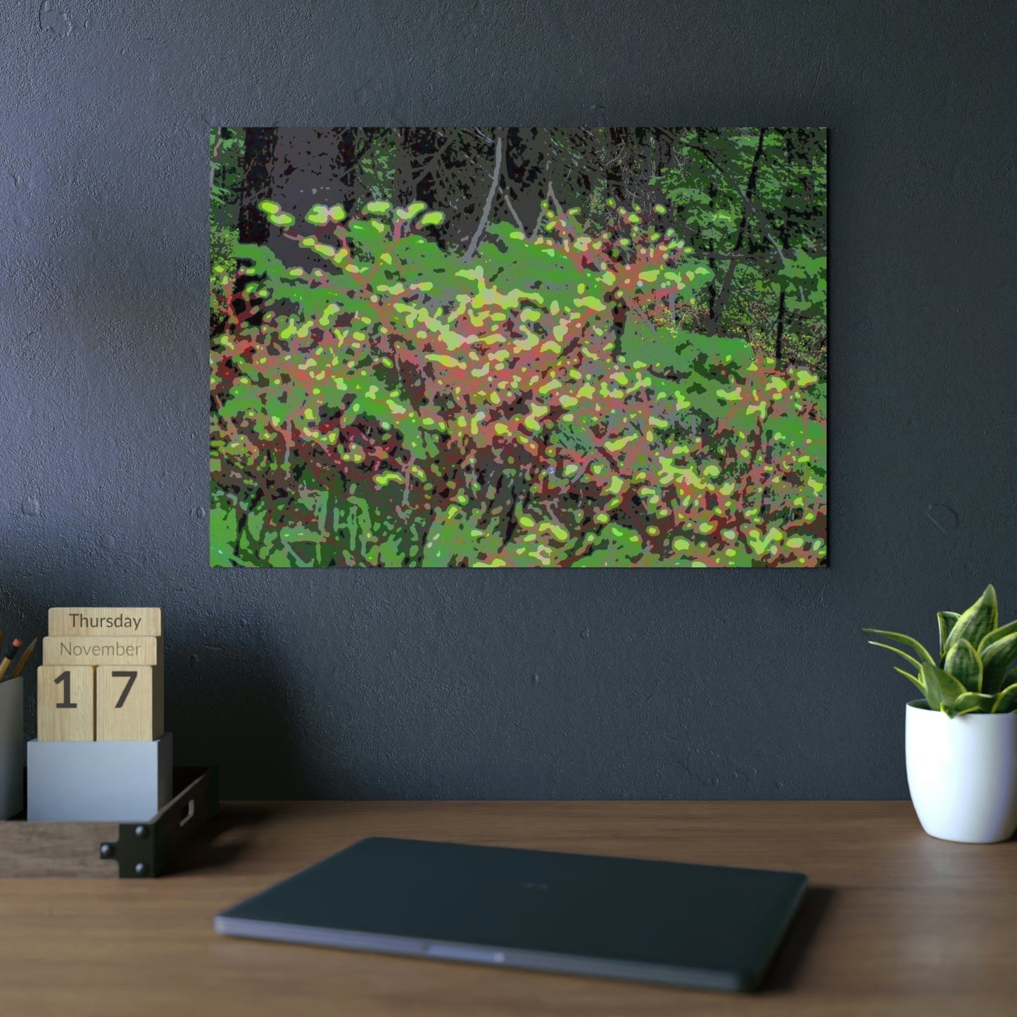 Aluminum Composite Panels ... "The Winding Road To Jersey Mountain" ... (USFS Rd. #222) ... Blueberries, Salmon Berries, Red Osier Dogwood, Grand Firs ... Original Works ... May 2022 ...