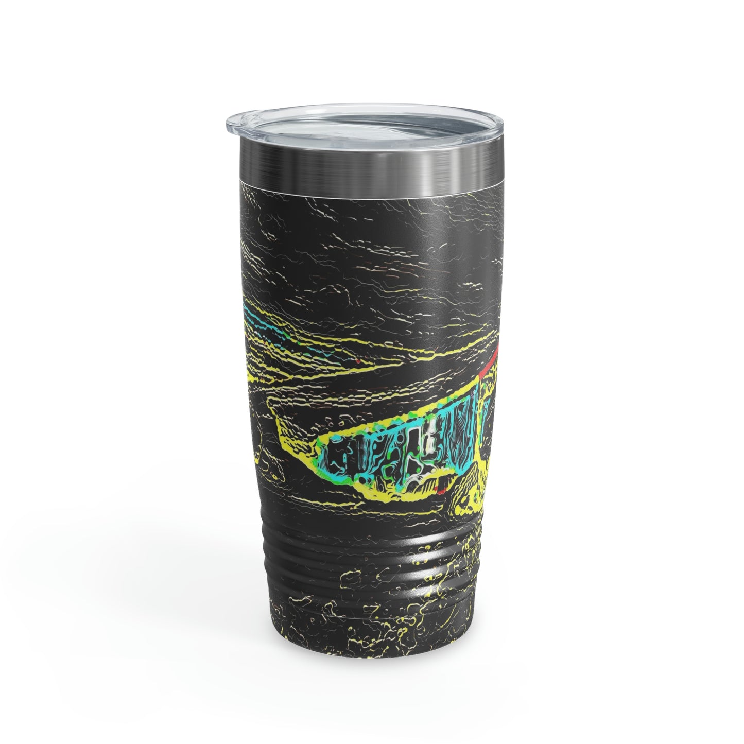 Ringneck Tumbler, 20oz ... "Snow Vehicle In Snow Storm At-Rest" ... Circa 12Mar23 ... Central Idaho ... 18-Hours Rendering Time: Original Works ...