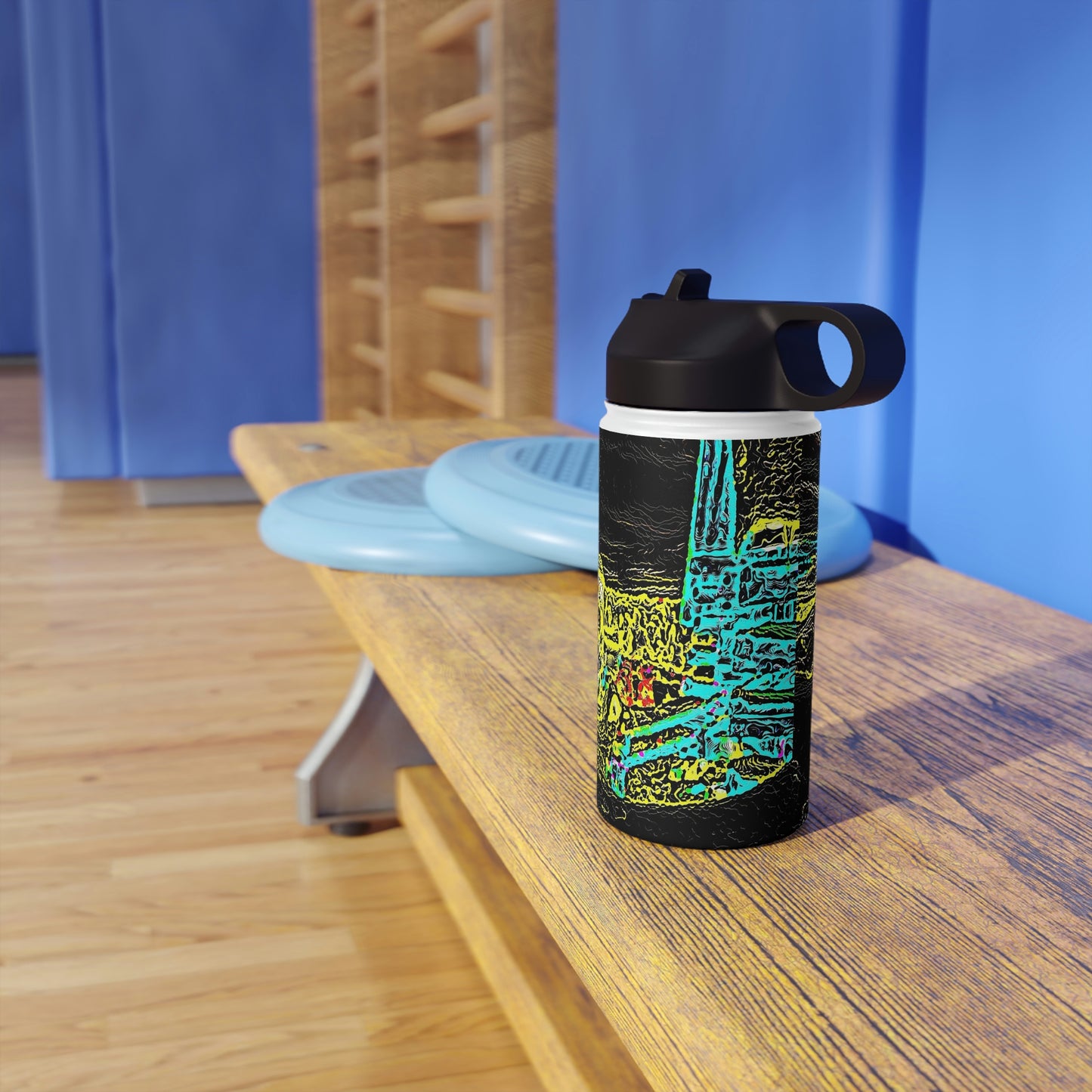 Stainless Steel Water Bottle, Standard Lid ... "Snow Vehicle In Snow Storm At-Rest" ... Circa 12Mar23 ... Central Idaho ... 18-Hours Rendering Time: Original Works ...
