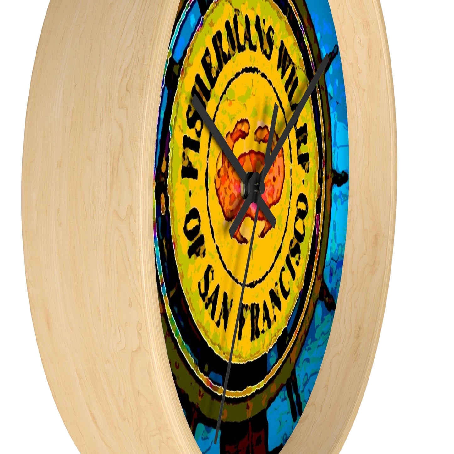 Wall clock ... "No.9 Fishermen's Grotto - Fishermen's Wharf, SF, California" ... Family Archives: 1970's ... Original Works ...