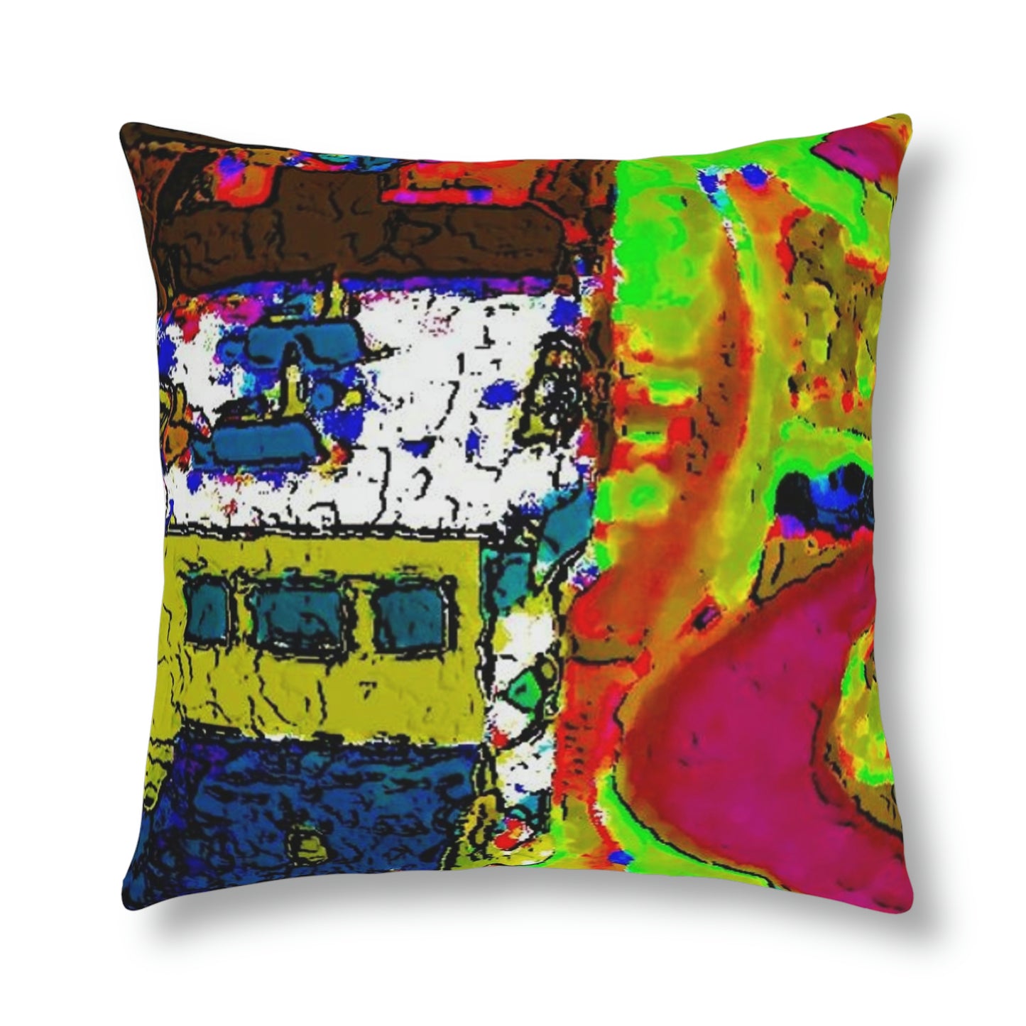 Waterproof Pillows ... A Crazy Street ... 'Eight Winding Curve-Switchbacks' ... "Lombard Street, San Francisco, CA' ... Family Archives: 1970's ... Original Works ...