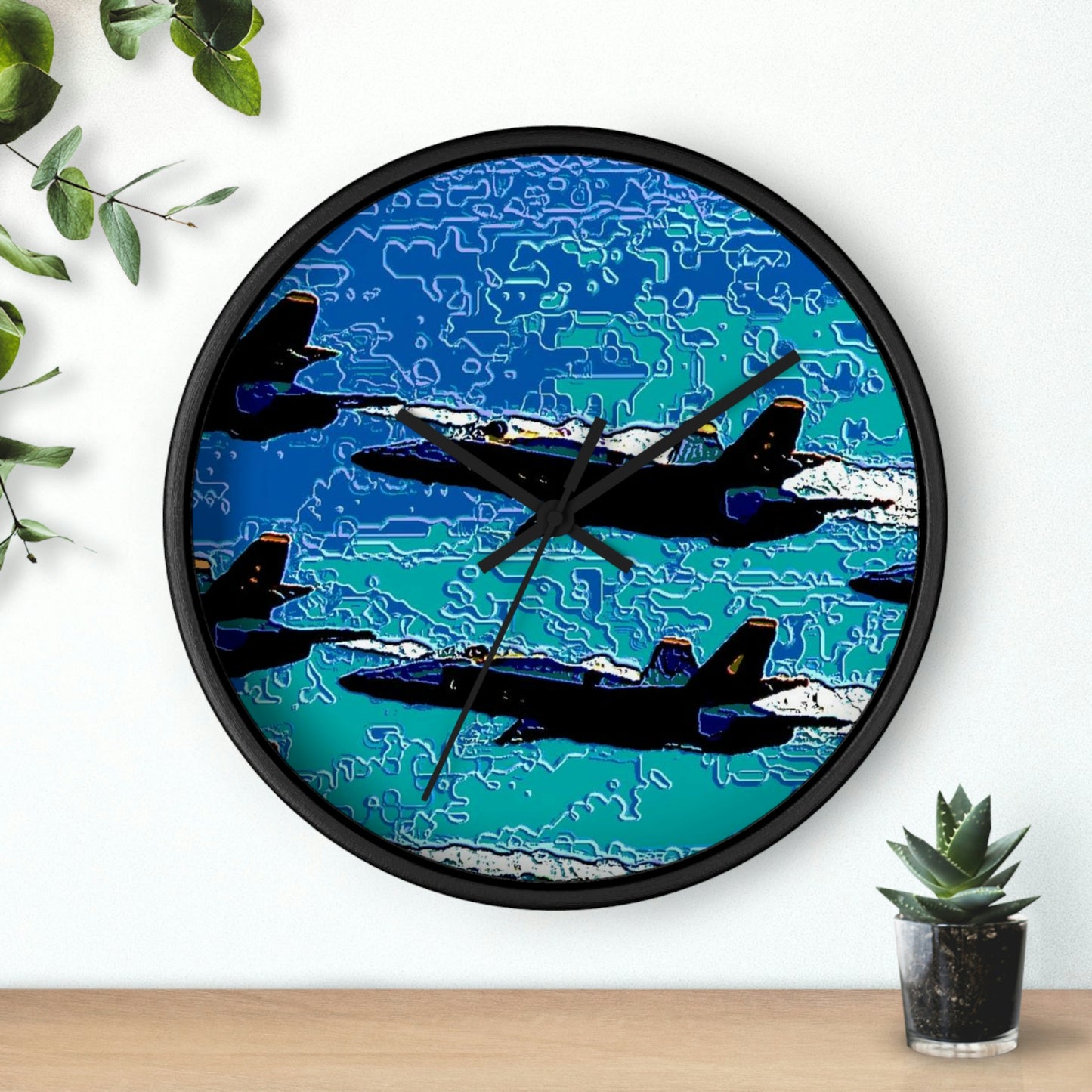 Wall clock ... Seattle Seafair ..."Blue Angels Run Over Lake Washington" ... Circa Mid 1980's ... Dr FJ Holt ... Original Works ...