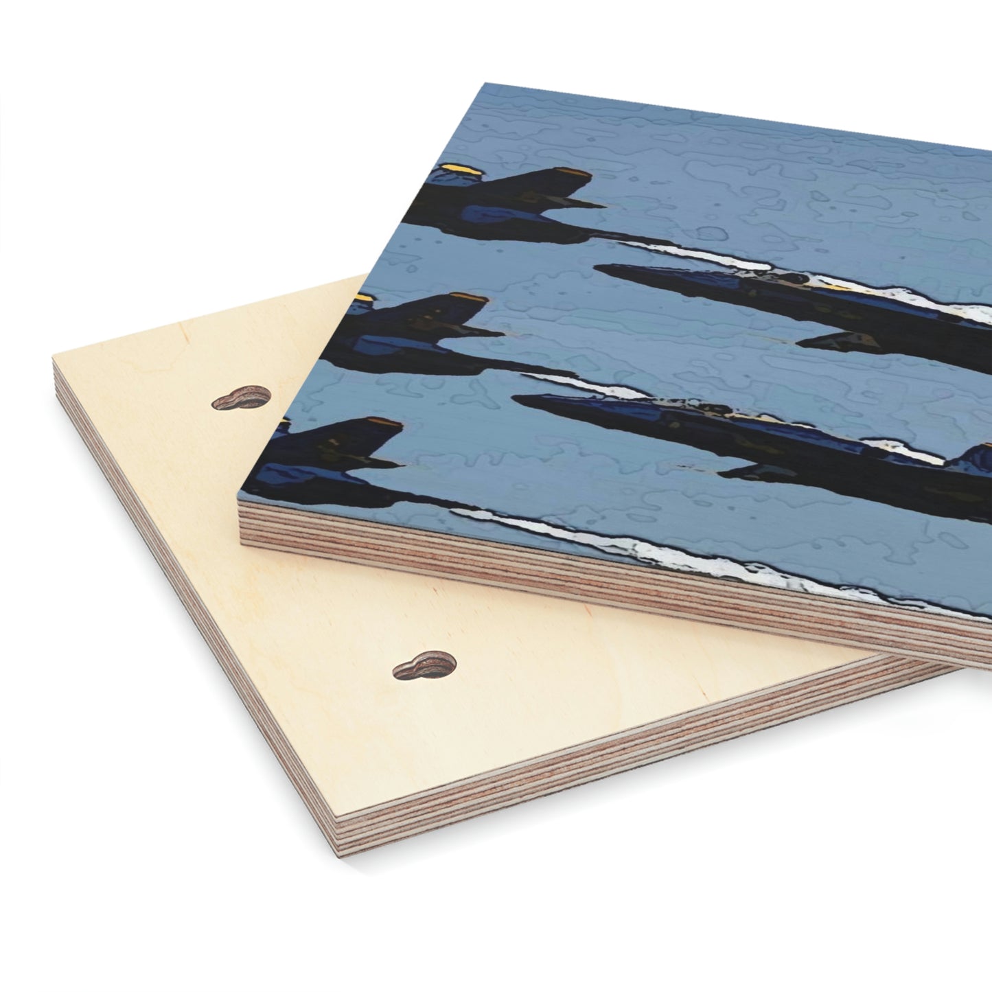 Wood Canvas ... Seattle Seafair ..."Blue Angels Run Over Lake Washington" ... Circa Mid 1980's ... Dr FJ Holt ... Original Works ...