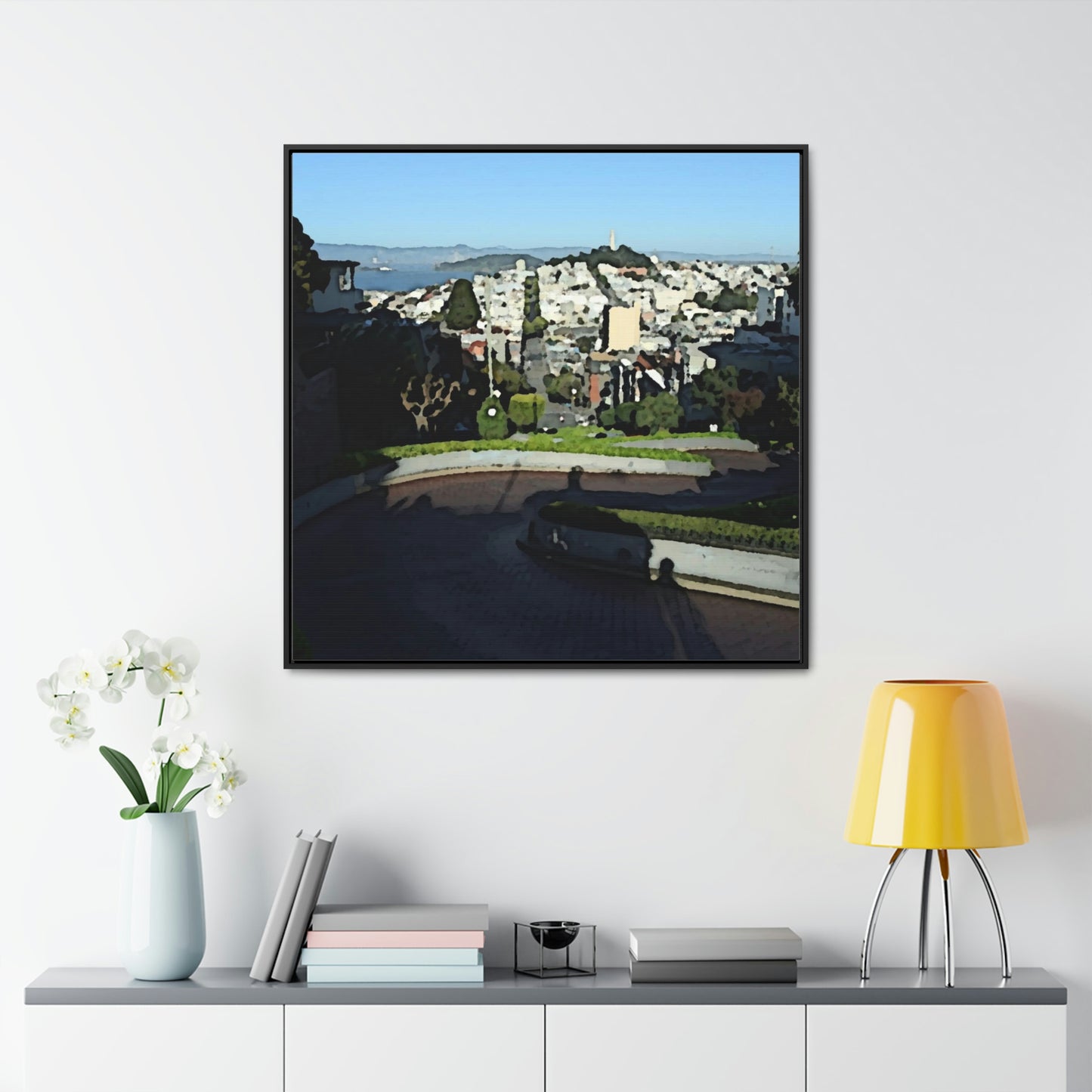Gallery Canvas Wraps, Square Frame ...  "Lombard Street San Francisco, CA, USA" ... Family Archives 1970's ... Original Works ...