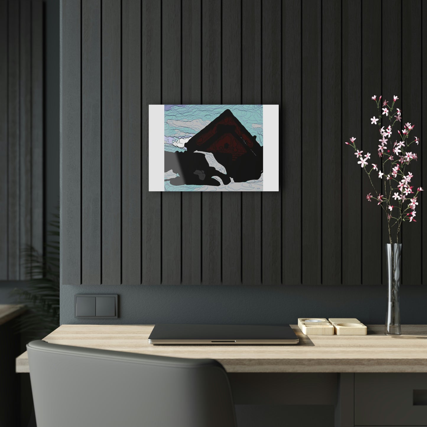 Acrylic Prints ... After An Intense Snow Storm ... 'Digging Out' ... A Vehicle & Cabin "In The Mountains" ... March 2023 ... Original Works ...