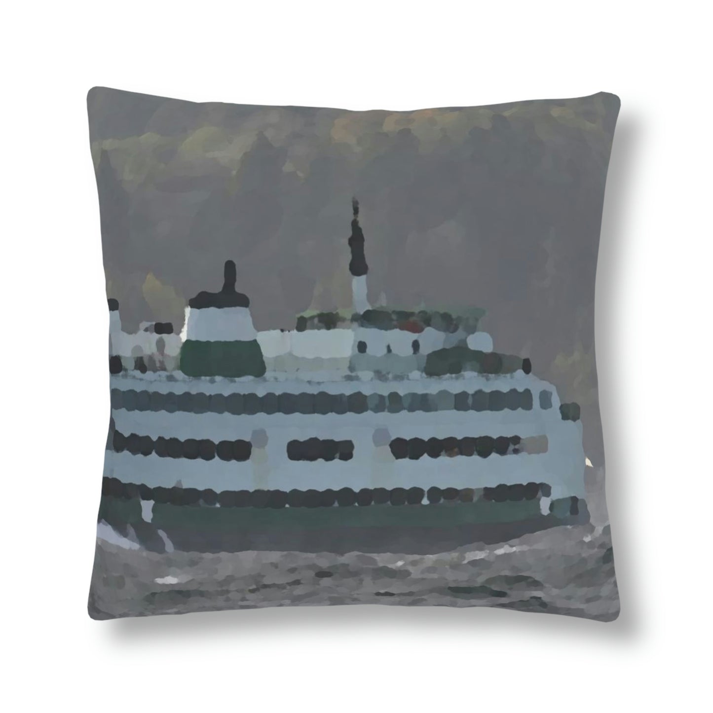 Waterproof Pillows ... WADOT Ferry Crossing ... "A Very Rough Day" ... Mulkiteo Route ... Family Archives ... Early 1990's' ... Original Works ...