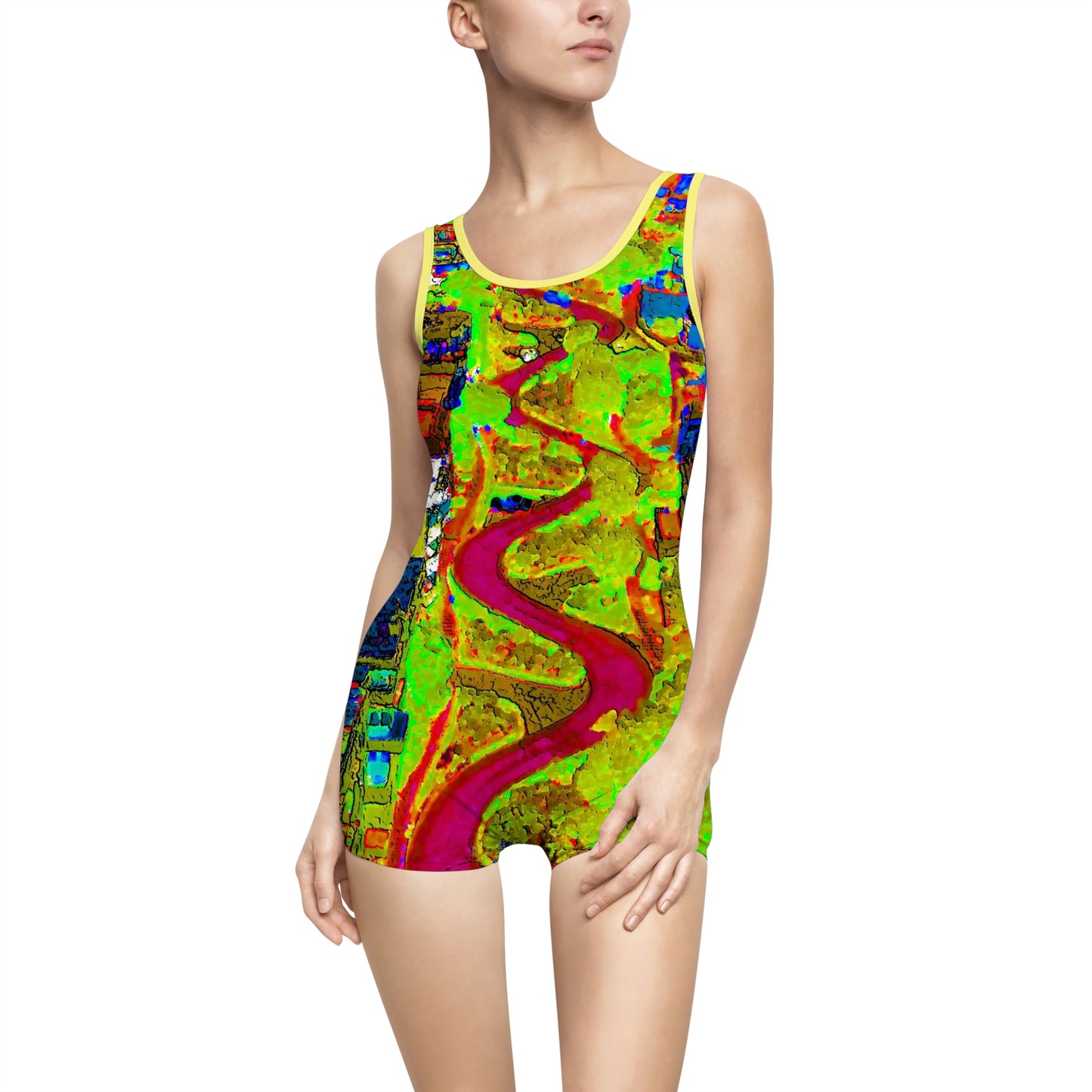 Women's Vintage Swimsuit ... A Crazy Street ... 'Eight Winding Curve-Switchbacks' ... "Lombard Street, San Francisco, CA' ... Family Archives: 1970's ... Original Works ...