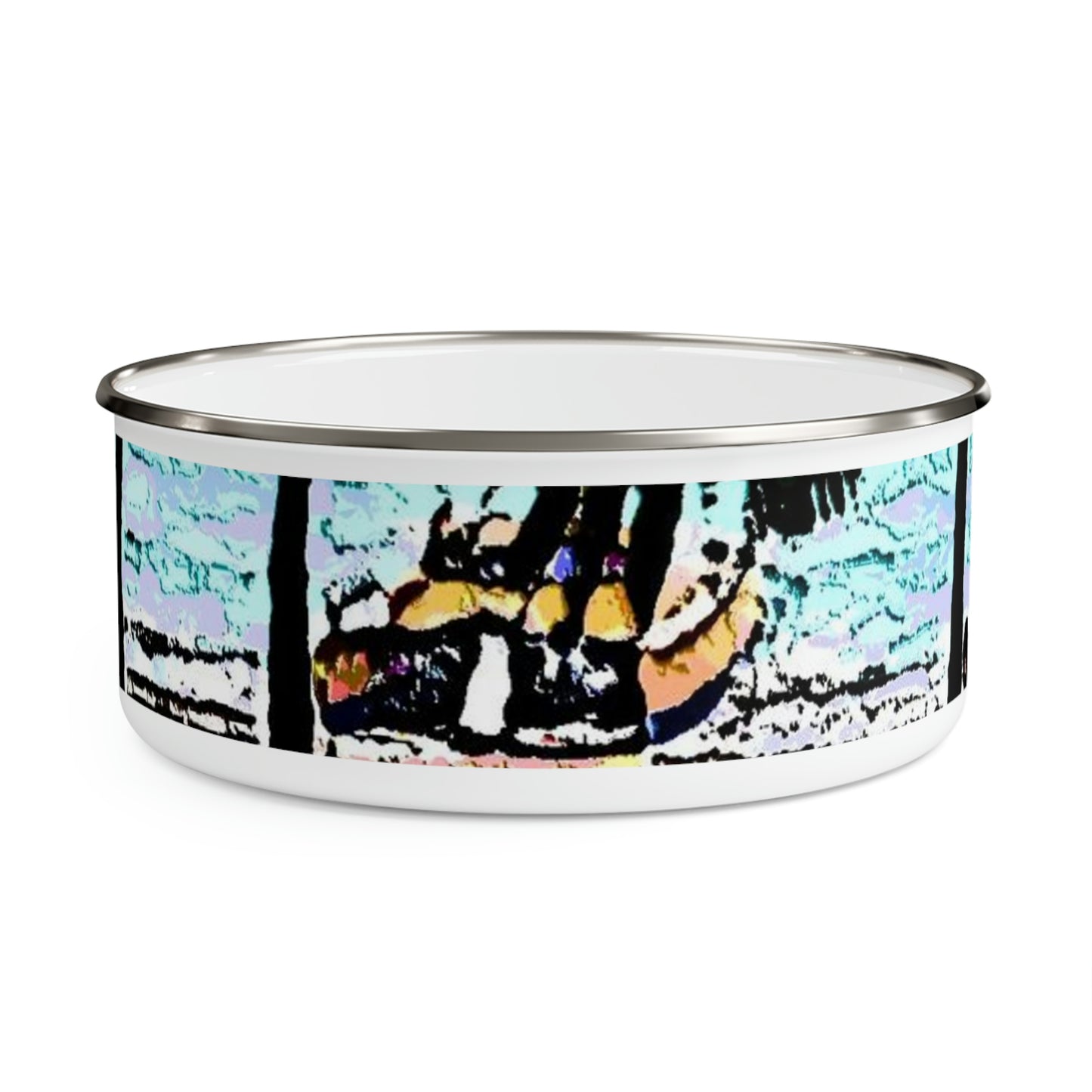 Enamel Bowl ... "A Beautiful Beach Amongst The Palms" ... The Outrigger Waikiki, Honolulu, Oahu ... Original Works ...