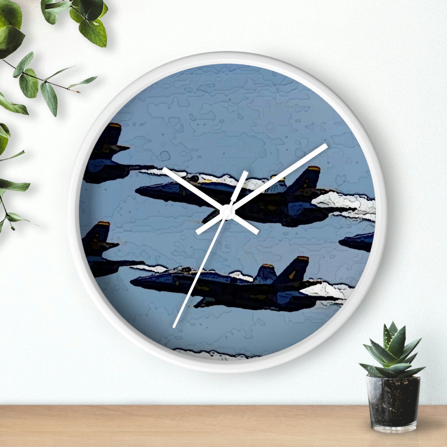 Wall clock ... Seattle Seafair ..."Blue Angels Run Over Lake Washington" ... Circa Mid 1980's ... Dr FJ Holt ... Original Works ...