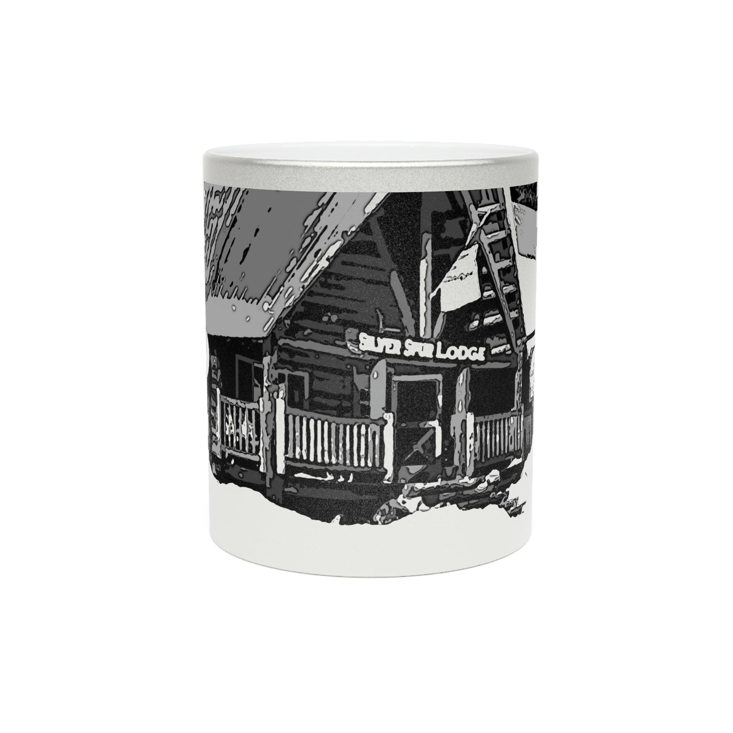 Metallic Mug (Silver\Gold) ... A Beautiful Lodge & Back-Country Outfitter In A Mountain Town ... 'Dixie, Idaho, November 2022' ... Original Works ...
