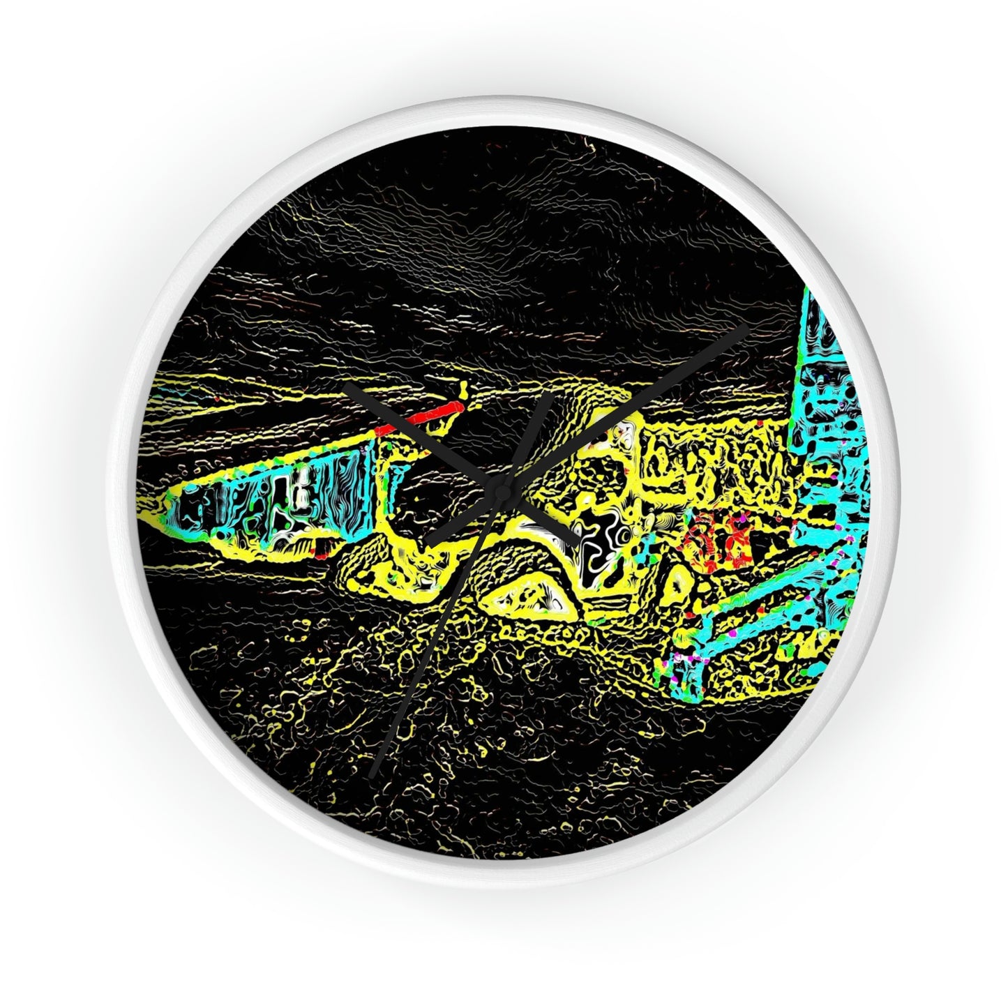 Wall Clock ... "Snow Vehicle In Snow Storm At-Rest" ... Circa 12Mar23 ... Central Idaho ... 18-Hours Rendering Time: Original Works ...