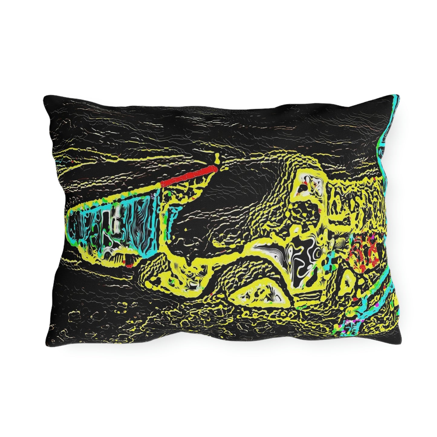 Outdoor Pillows ...  "Snow Vehicle In Snow Storm At-Rest" ... Circa 12Mar23 ... Central Idaho ... 18-Hours Rendering Time: Original Works ...