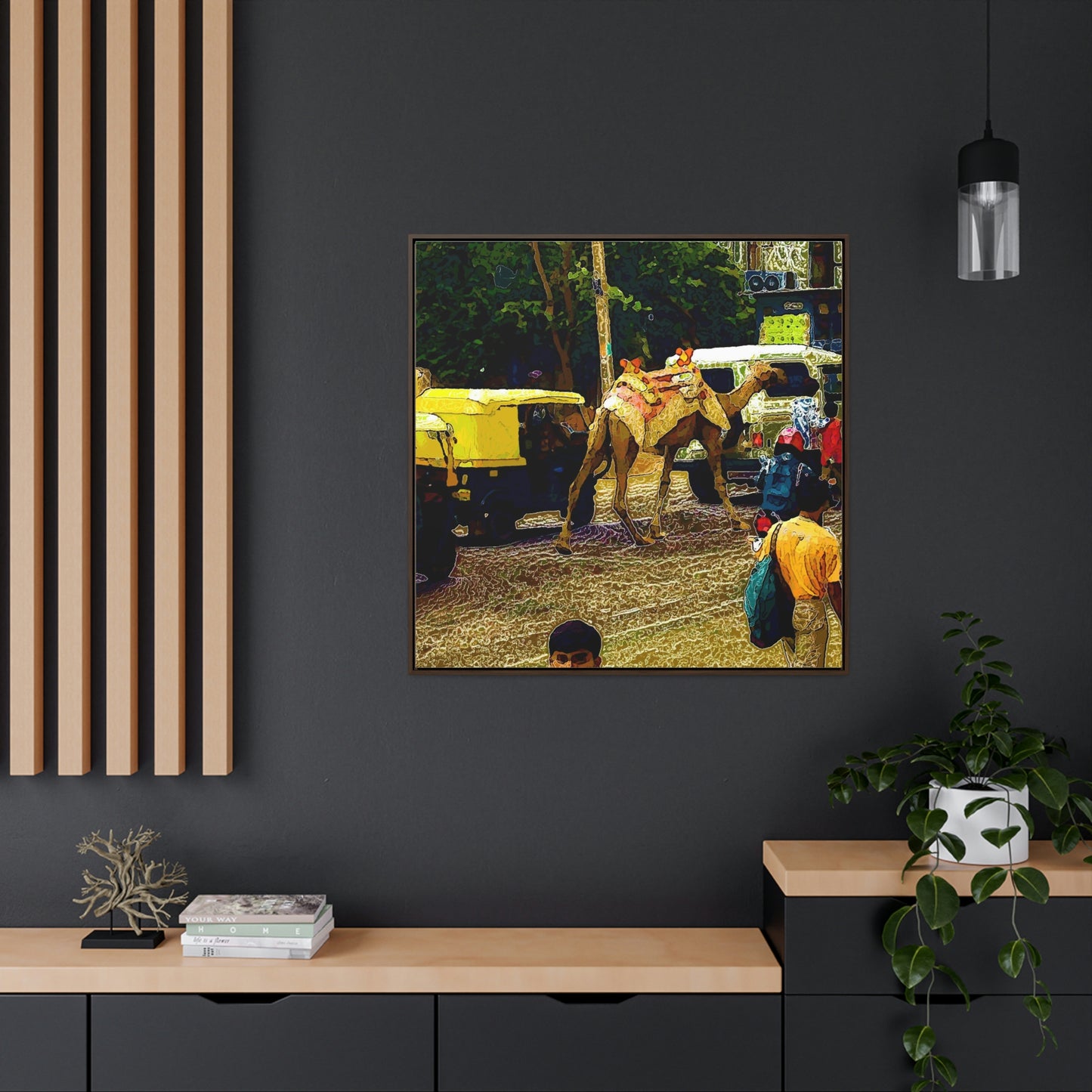 Gallery Canvas Wraps, Square Frame ... "Truckin'-Up-To-Buffalo ... 'Oops - Wrong Country' ... Truckin'-Up-To-New Delll -'E' ... " ... (Delhi, India) ... 5July2007. Original Works ...