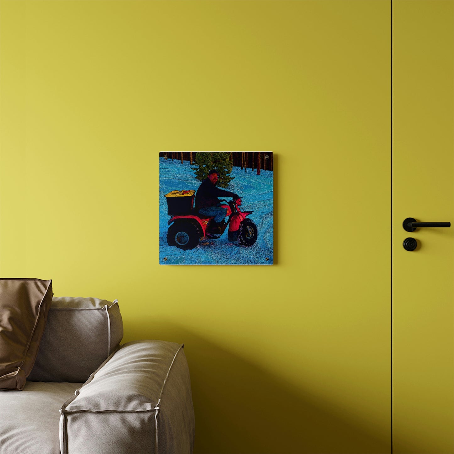 Acrylic Wall Art Panels ... There's 2-Wheelin ... There's 4-Wheelin ... 'And-Of-Course' ... "There's 3-Wheelin-In-The-Snow" ...  Original Works ...