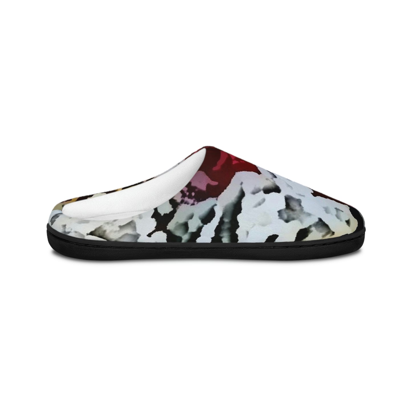 Men's Indoor Slippers ... "A Friendly Flower" ... Pointsettia 'Pointing' ... Original Works ... (Supplied Photograph) ...
