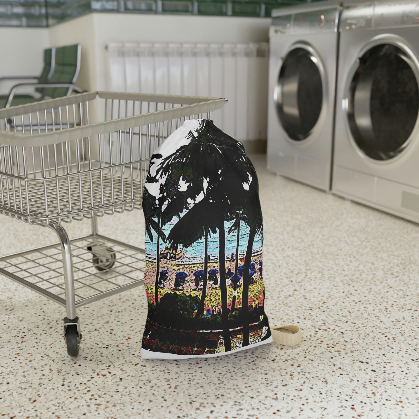 Laundry Bag ... "A Beautiful Beach Amongst The Palms" ... The Outrigger Waikiki, Honolulu, Oahu ... Original Works ...