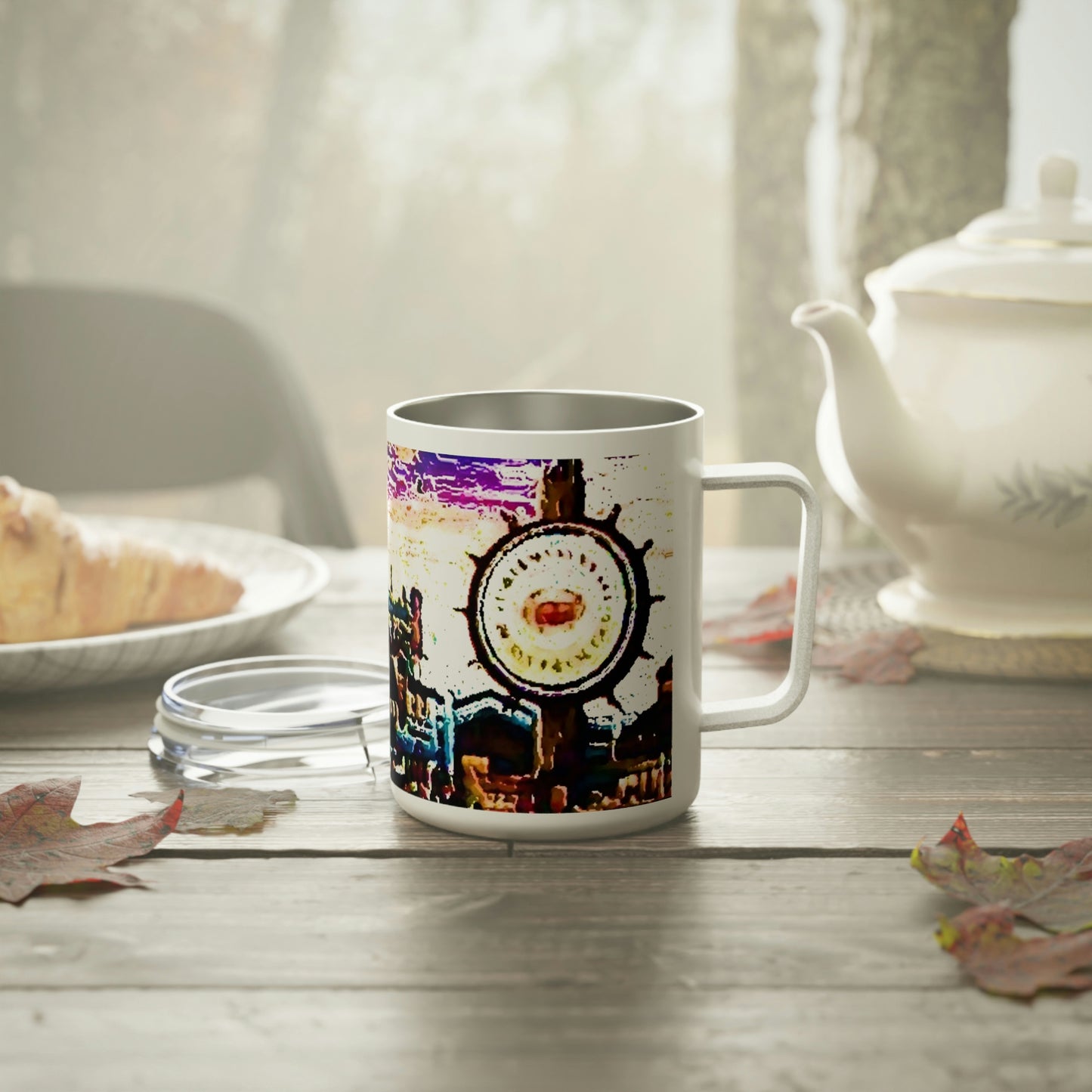 Insulated Coffee Mug, 10oz ...  "No.9 Fishermen's Grotto - Fishermen's Wharf, SF, California" ... Family Archives: 1970's ... Original Works ...