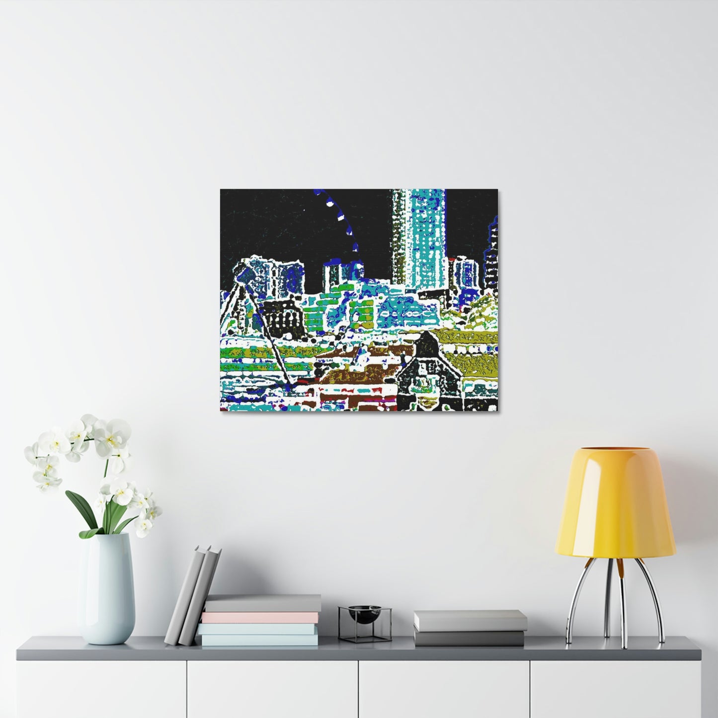 Satin Canvas, Stretched ... That Classic Wheel ... 'Seattle's Wheel' ... & An Old Classic Waterside Vendors ...  'Family Archives' ... Original Works ...