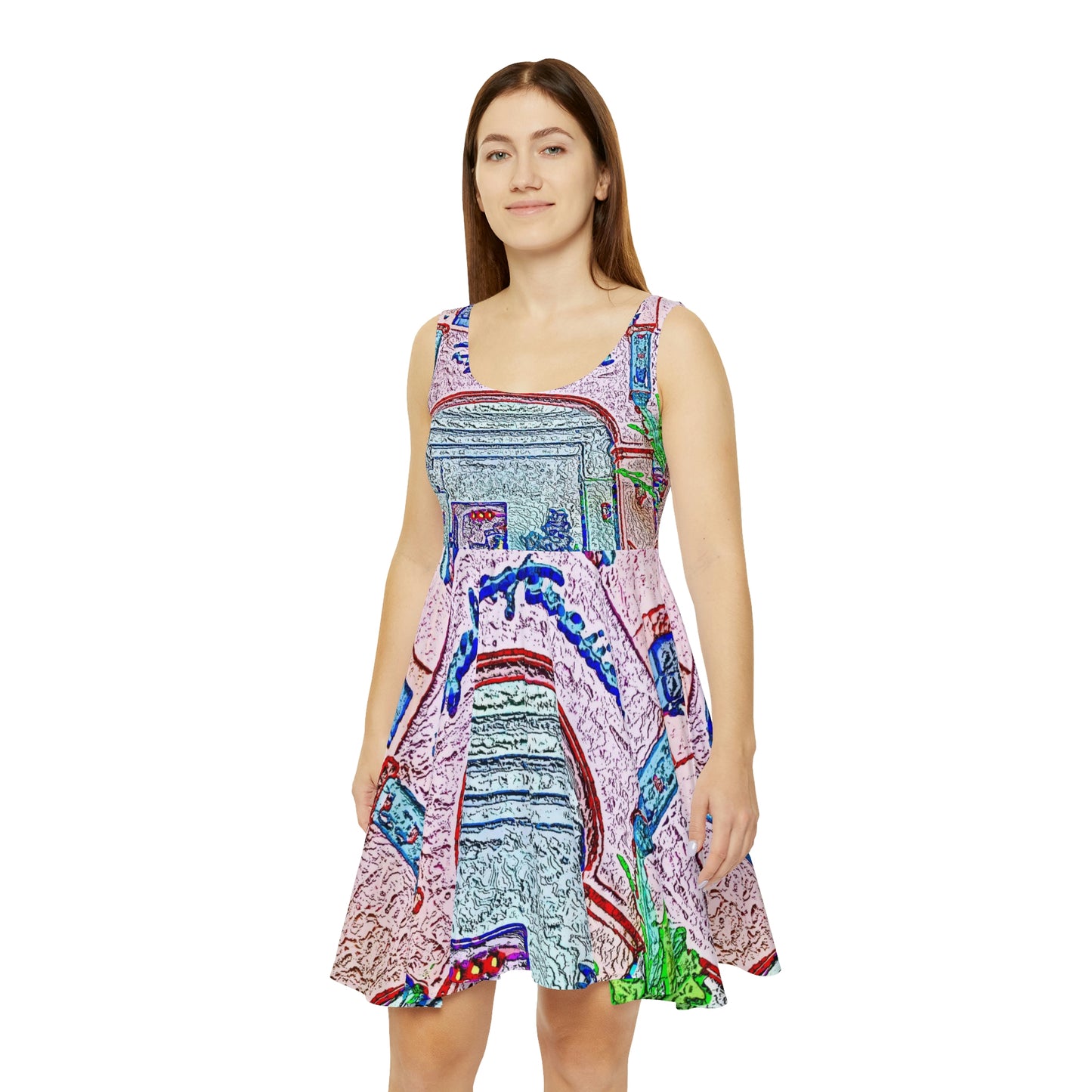 Women's Skater Dress ... "La Grande Entree" At: 'The Pink Palace' ... The Royal Hawai'ian ... Honolulu, HI ... '27Oct2014' ... Original Works ...