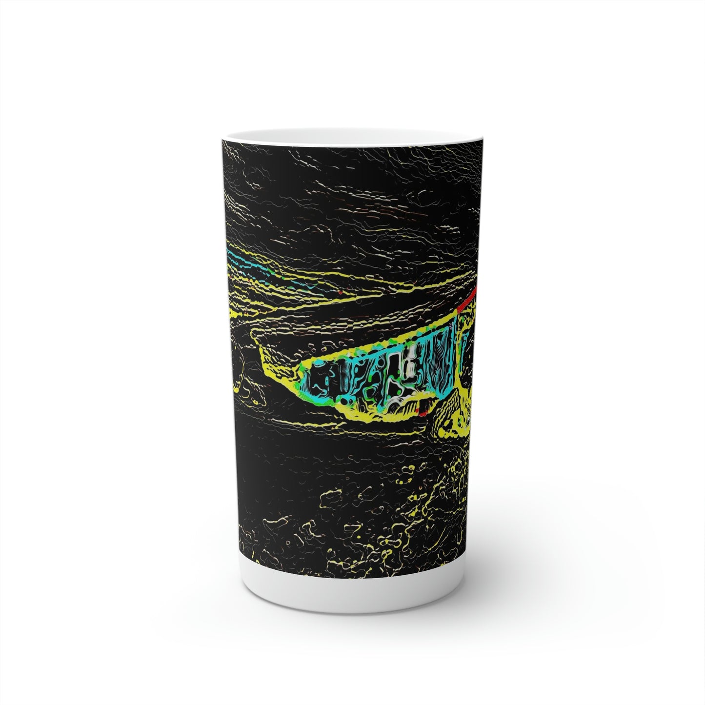 Conical Coffee Mugs (3oz, 8oz, 12oz) ... "Snow Vehicle In Snow Storm At-Rest" ... Circa 12Mar23 ... Central Idaho ... 18-Hours Rendering Time: Original Works ...