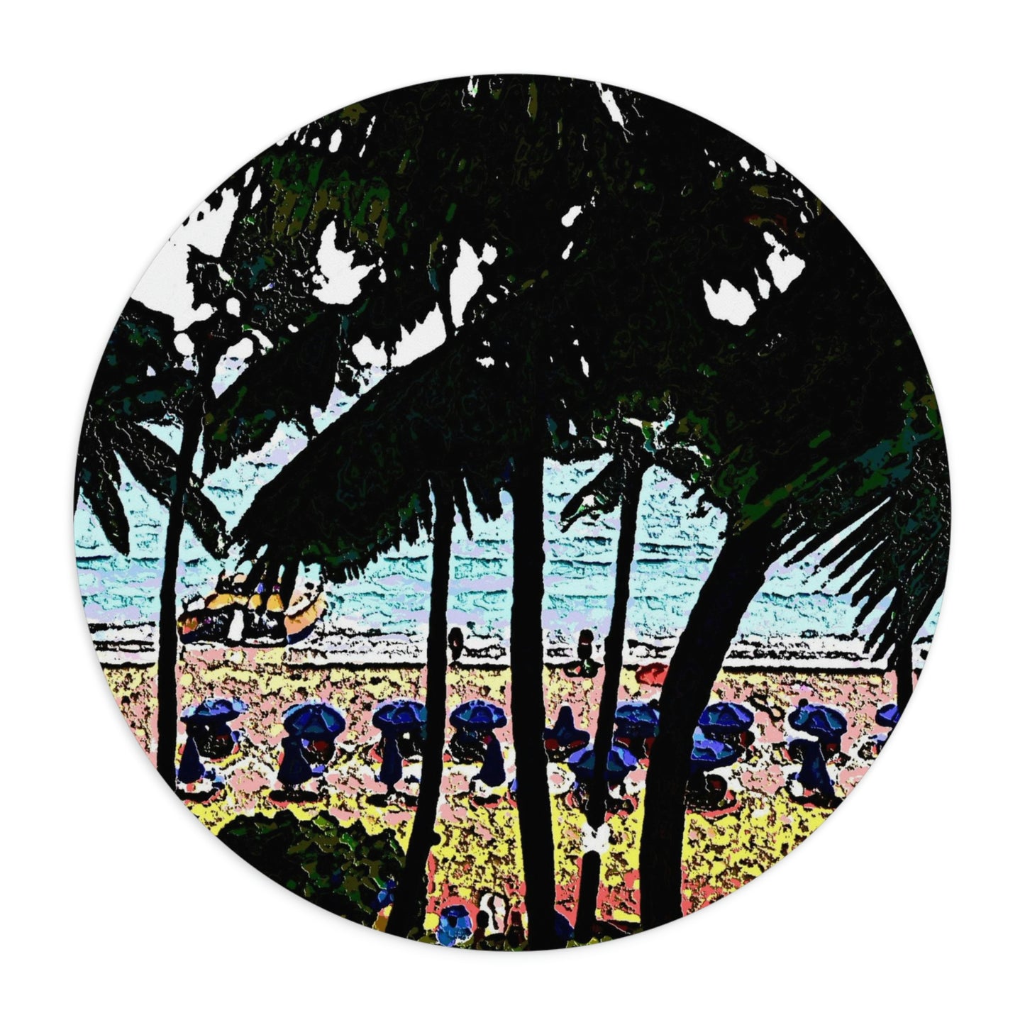 Mouse Pad ... "A Beautiful Beach Amongst The Palms" ... The Outrigger Waikiki, Honolulu, Oahu ... Original Works ...